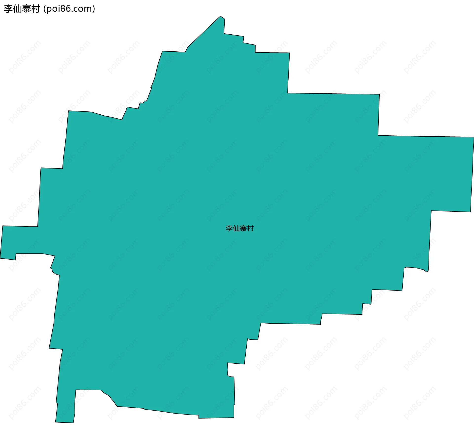 李仙寨村边界地图
