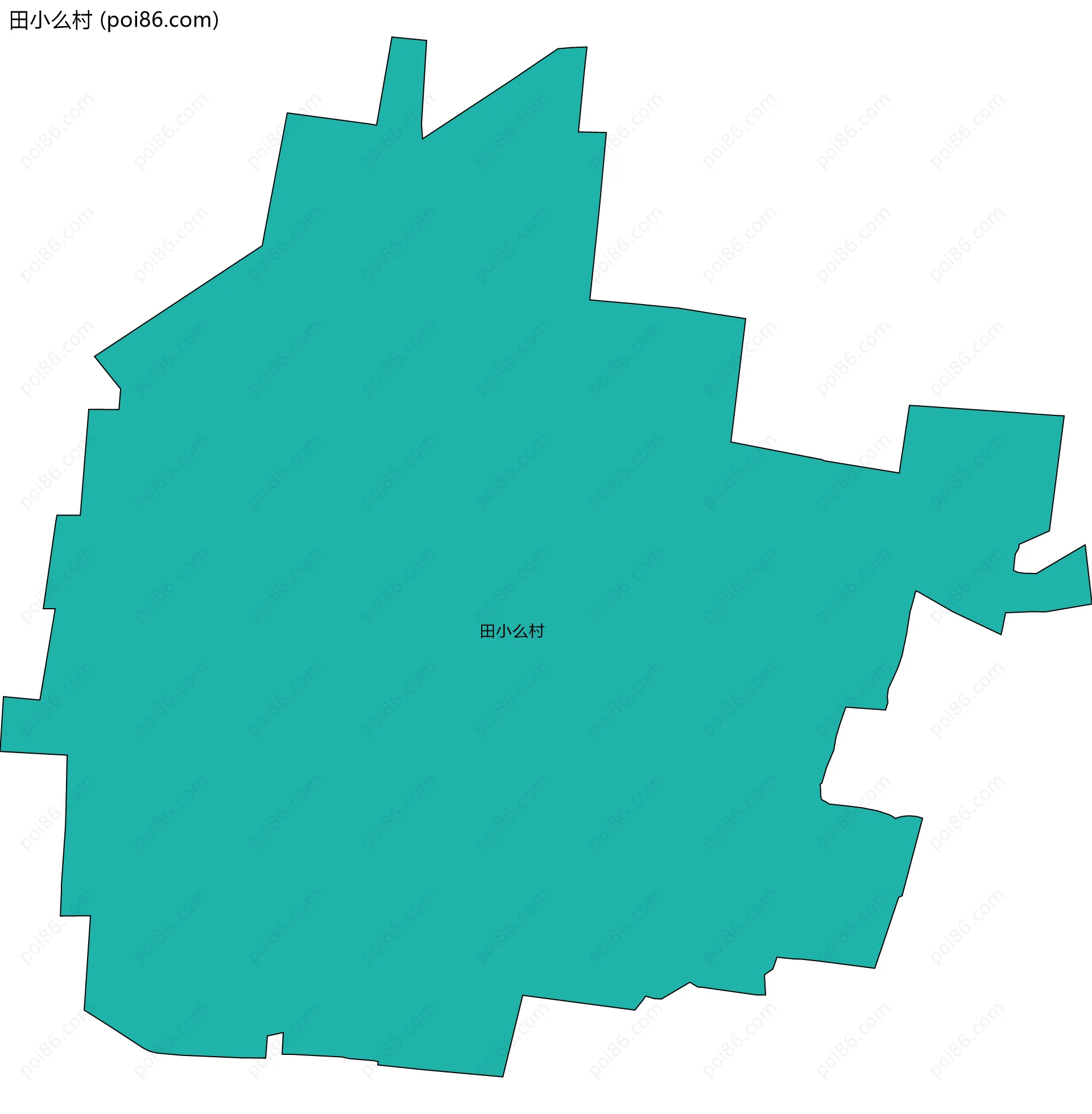 田小么村边界地图