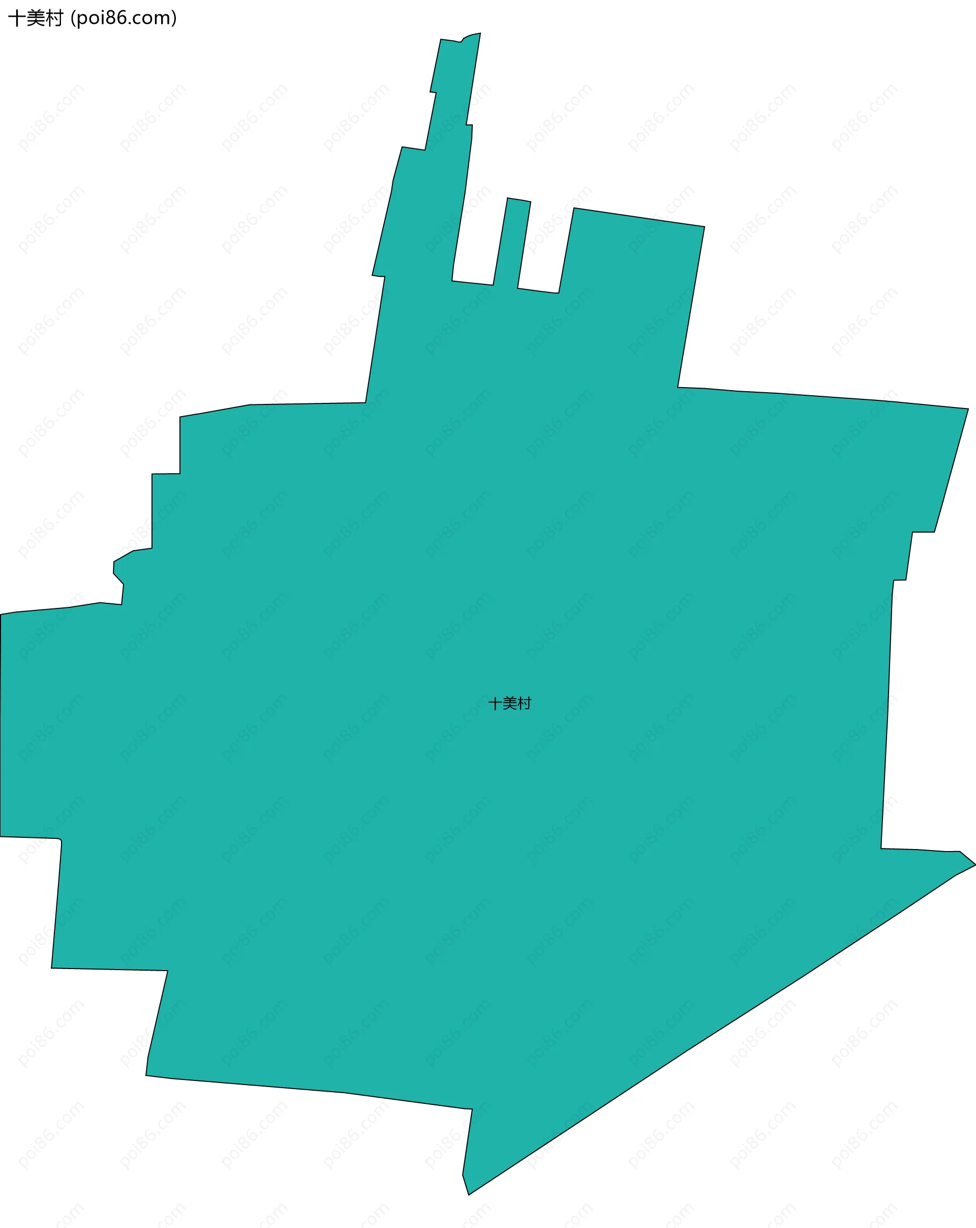 十美村边界地图