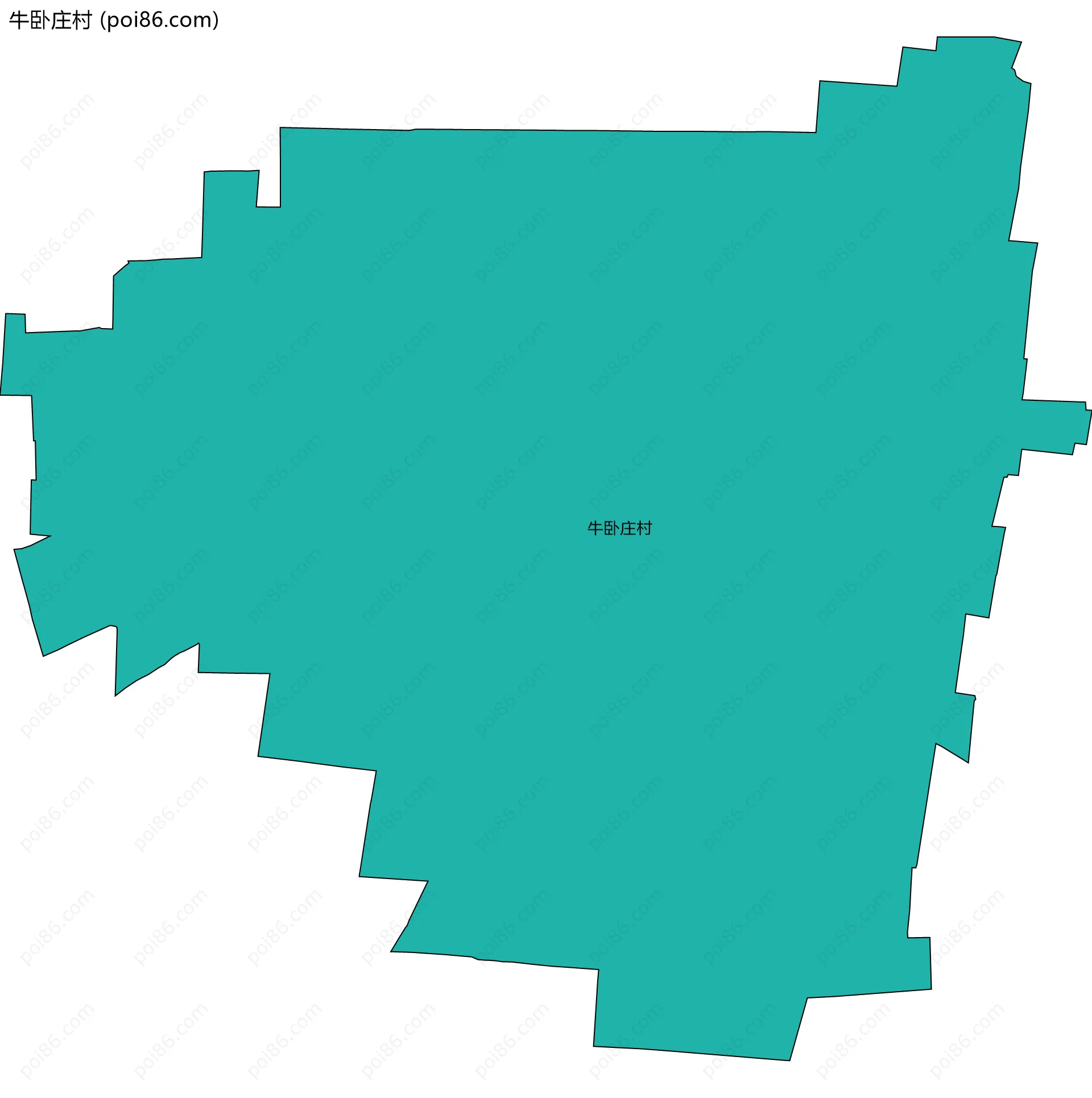 牛卧庄村边界地图