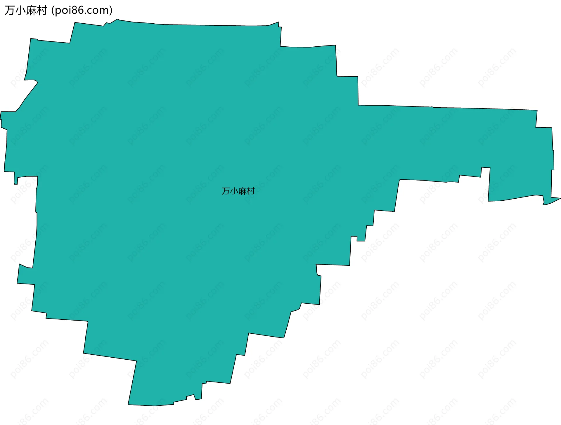 万小麻村边界地图