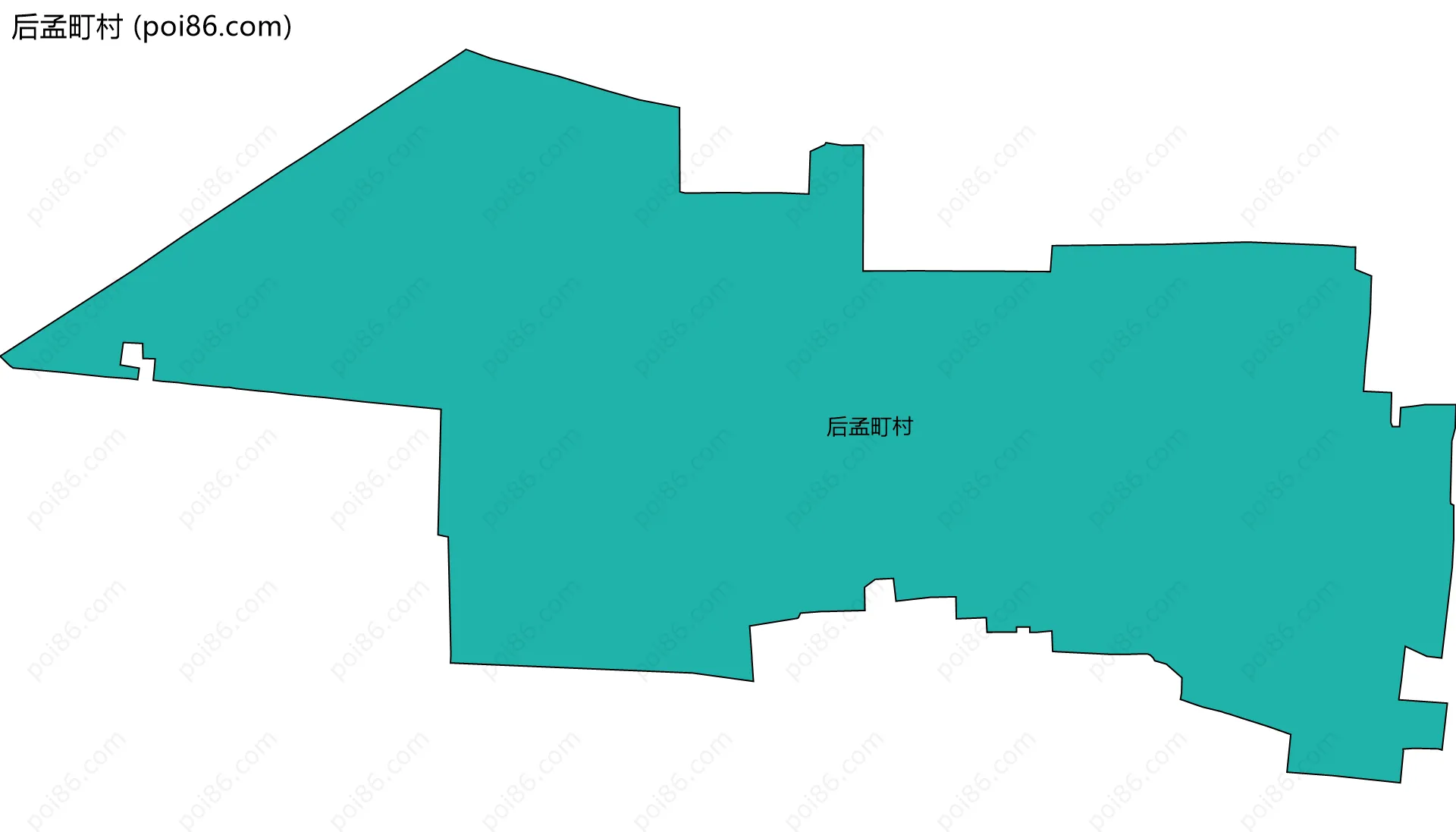 后孟町村边界地图