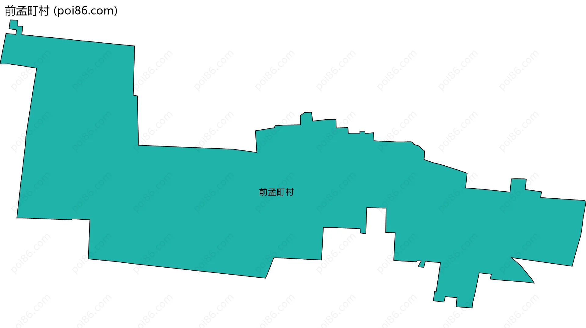 前孟町村边界地图