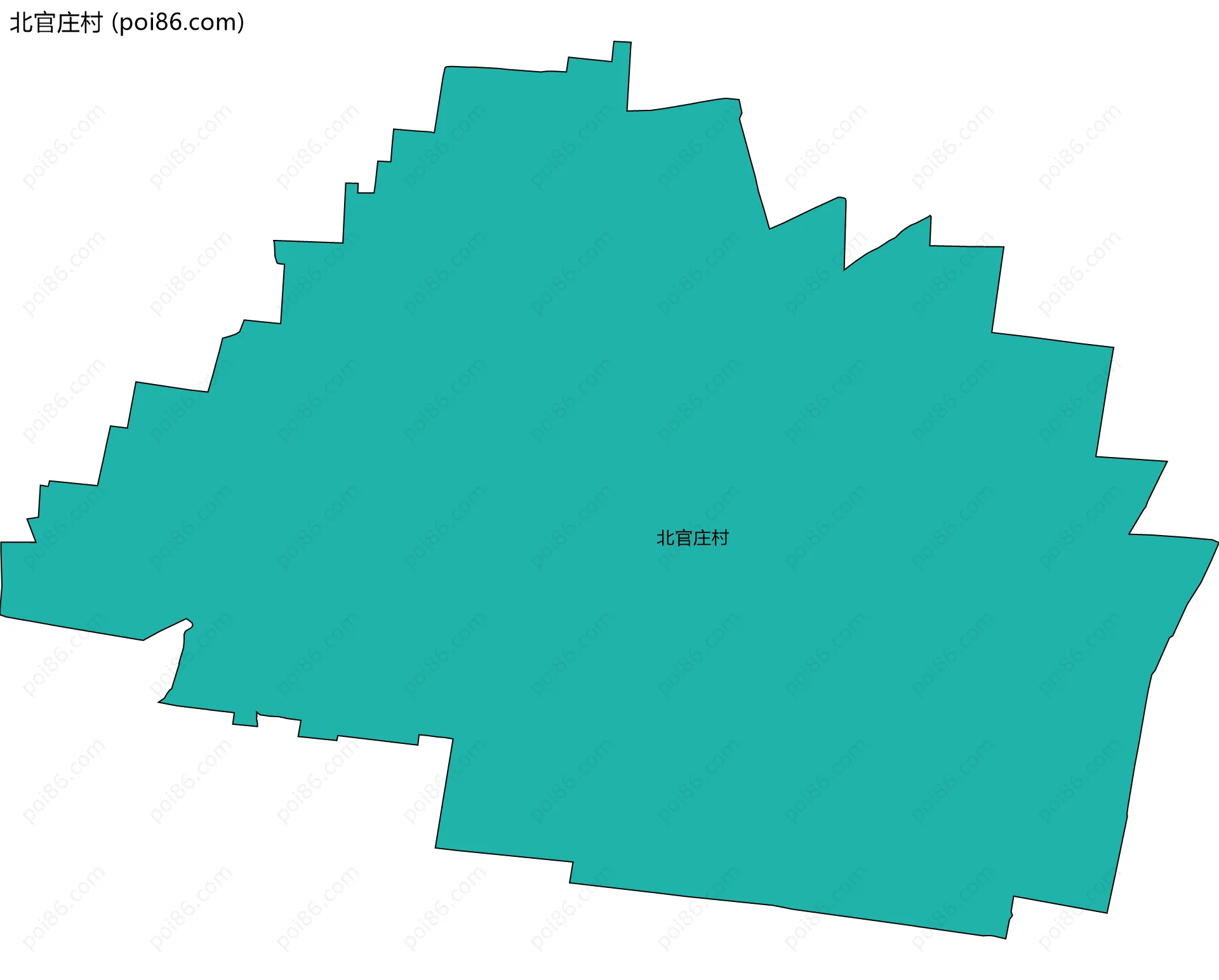 北官庄村边界地图