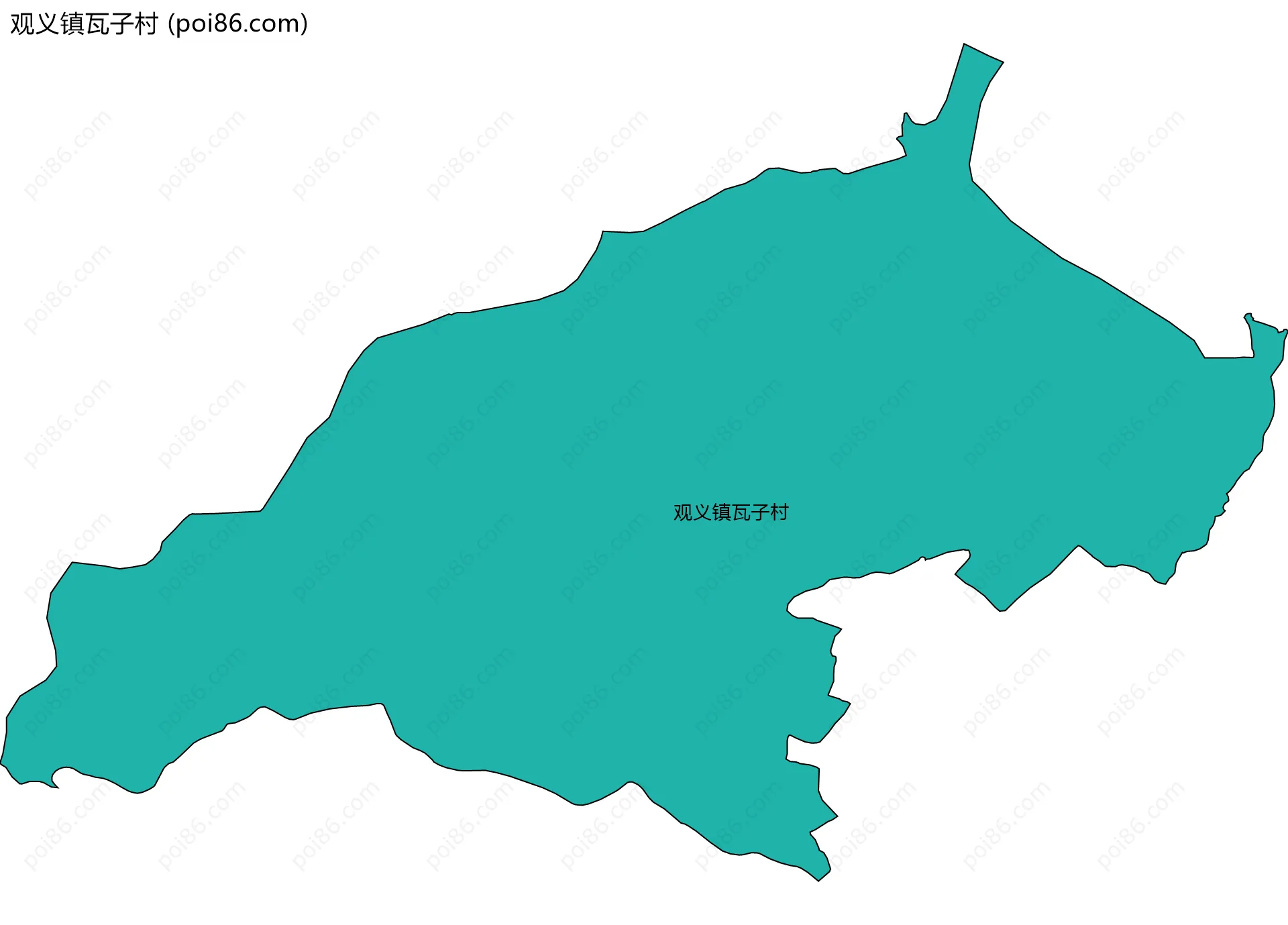 观义镇瓦子村边界地图