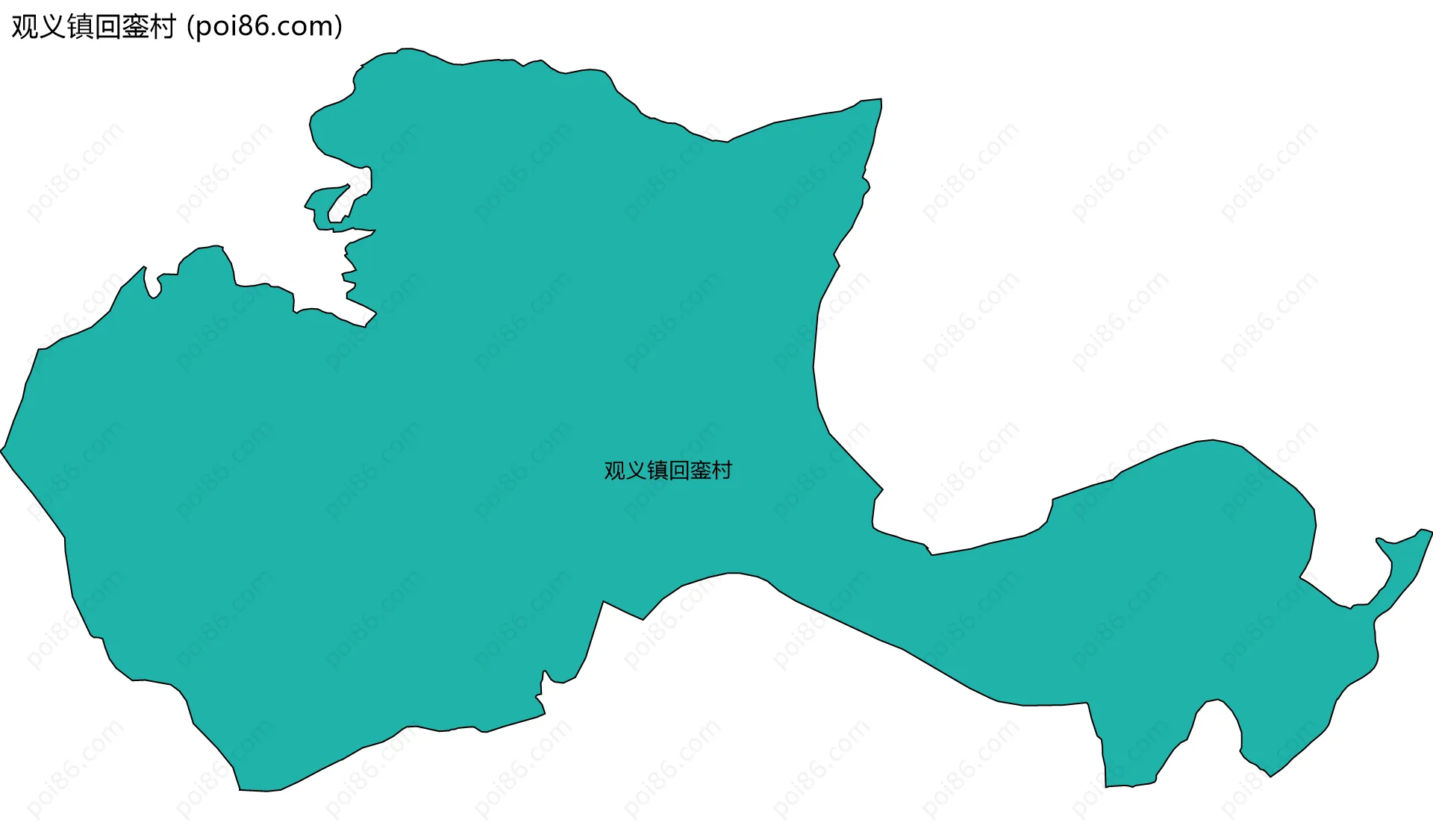 观义镇回銮村边界地图