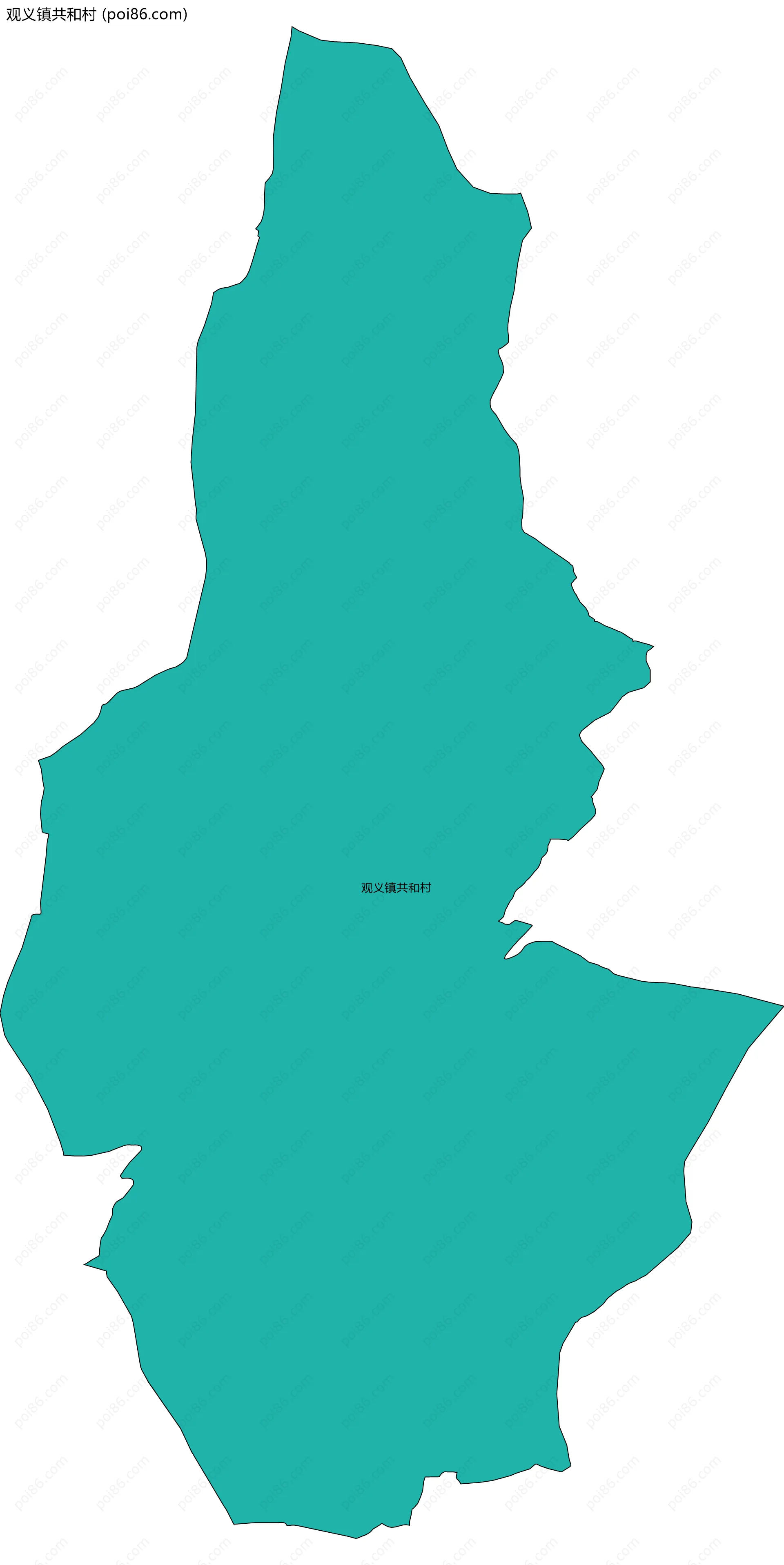 观义镇共和村边界地图