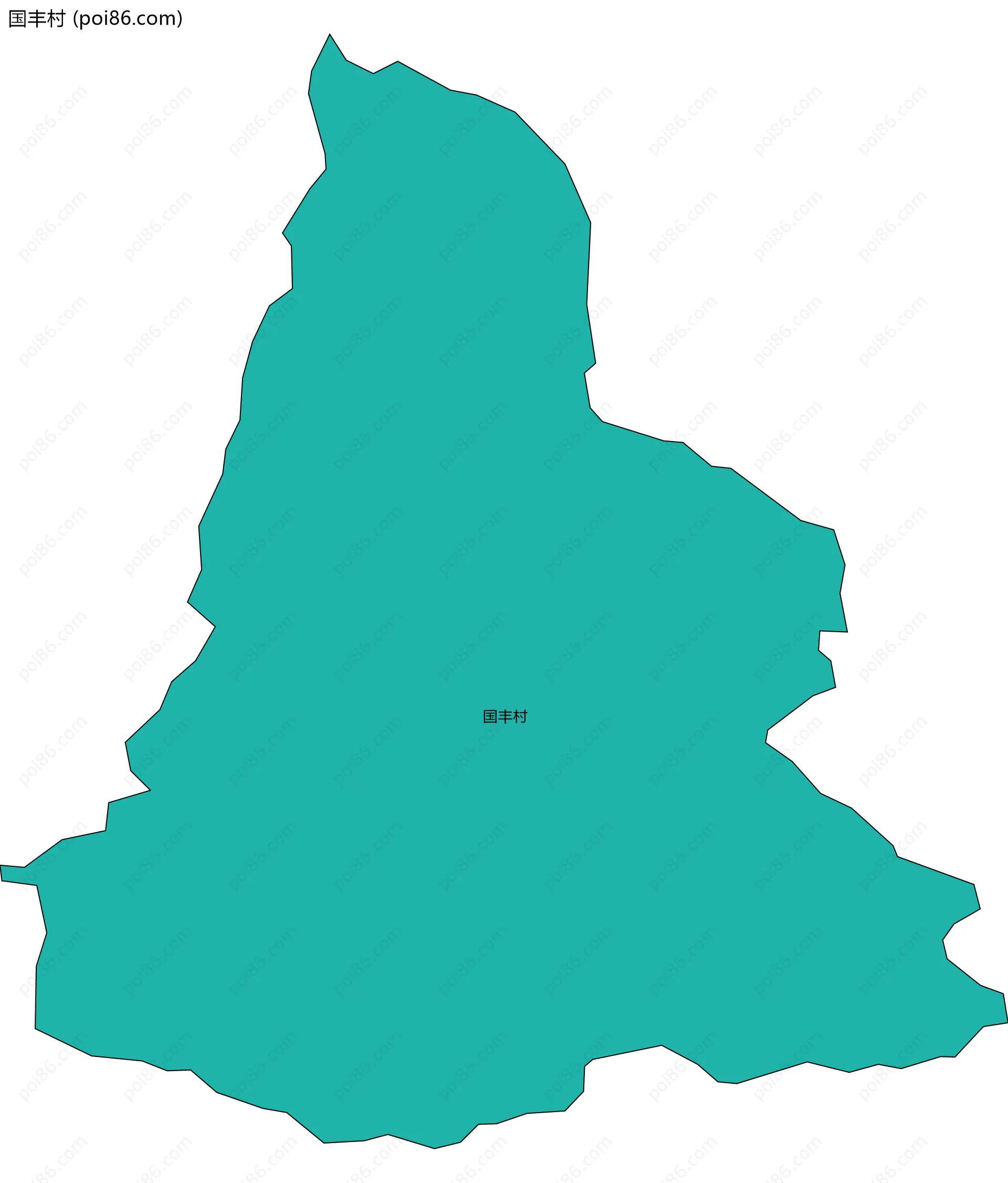 国丰村边界地图
