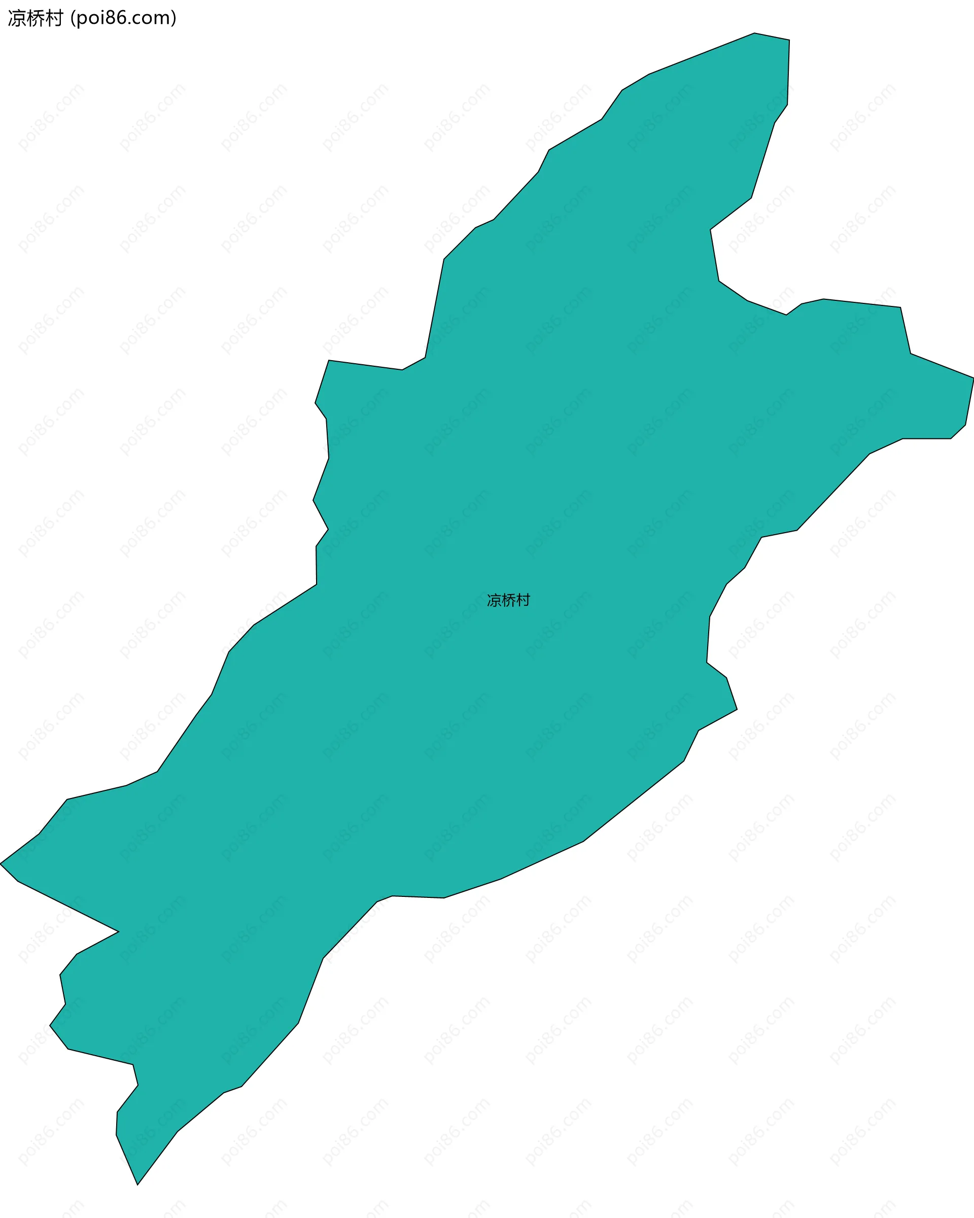凉桥村边界地图