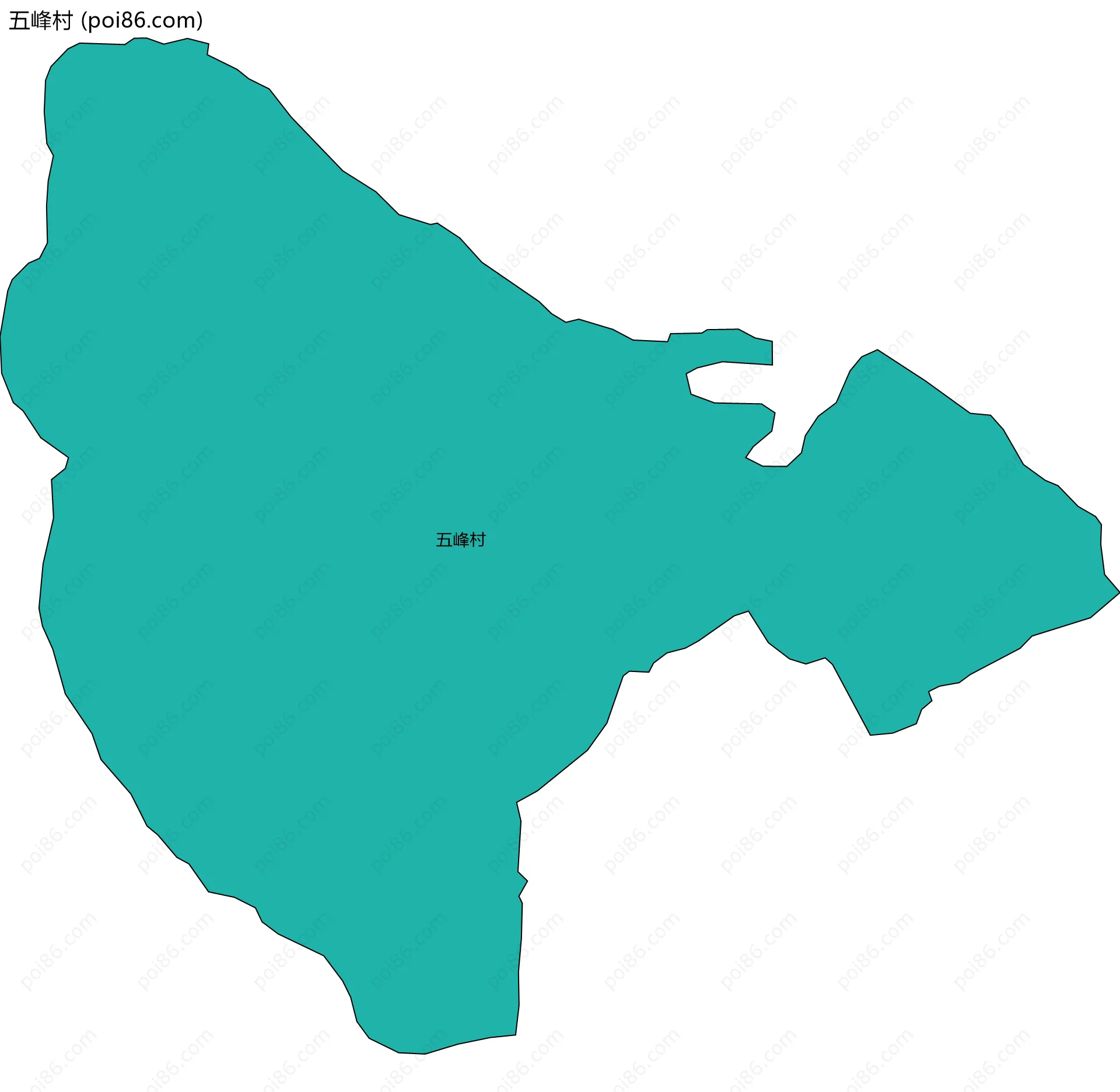 五峰村边界地图