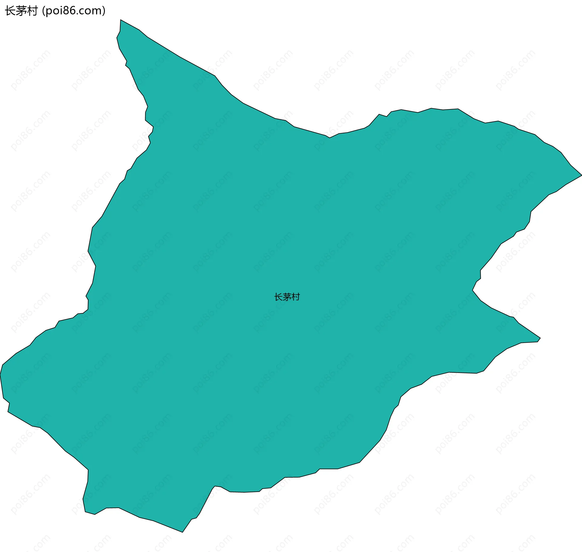 长茅村边界地图