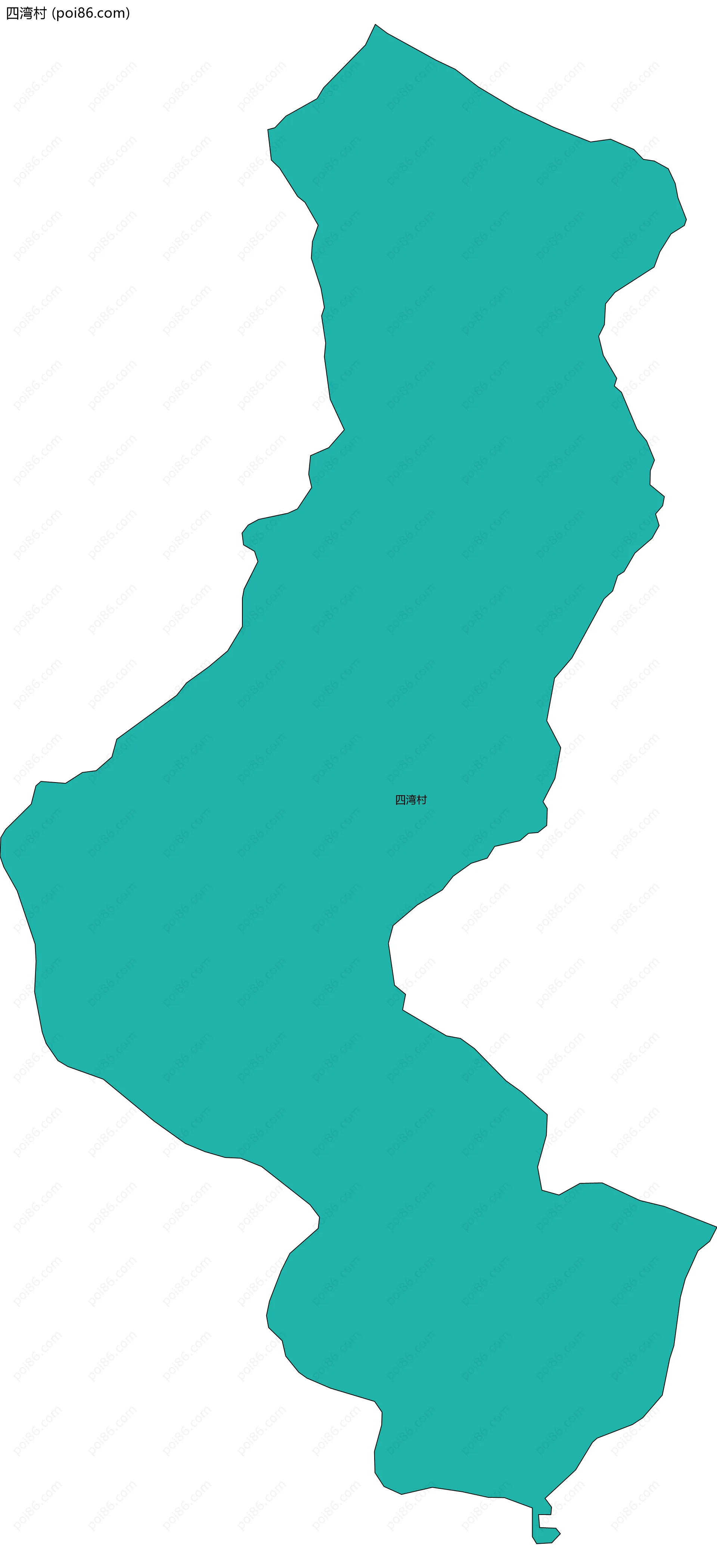 四湾村边界地图