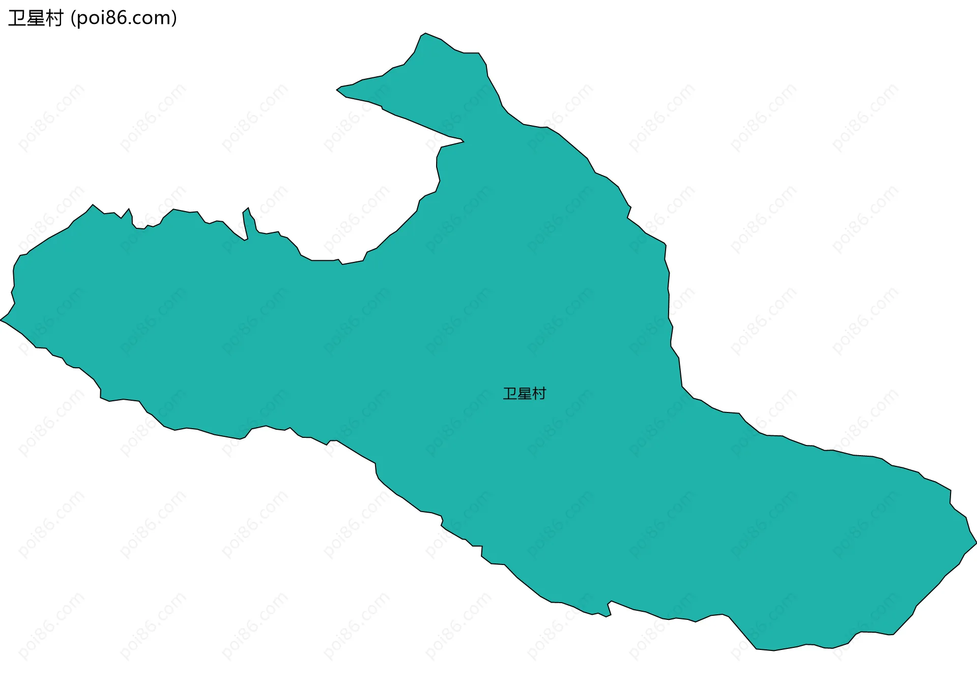卫星村边界地图