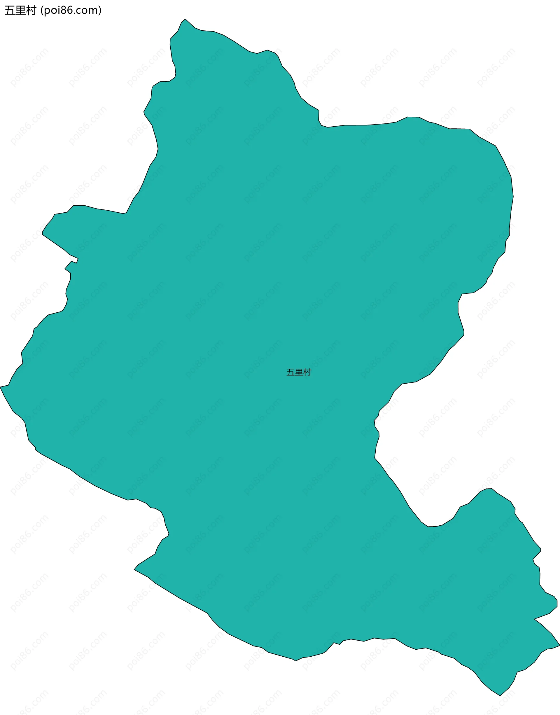 五里村边界地图