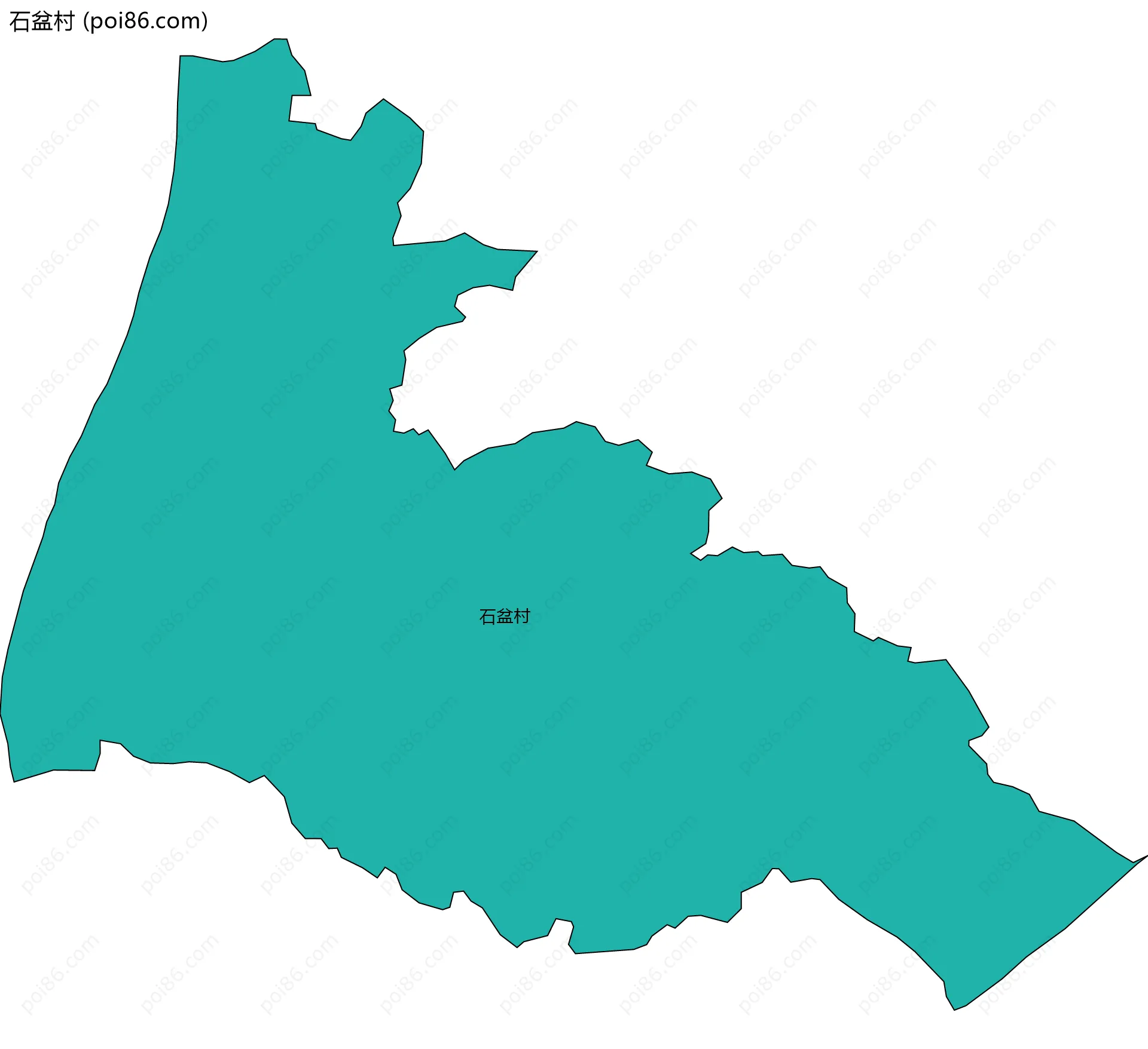 石盆村边界地图