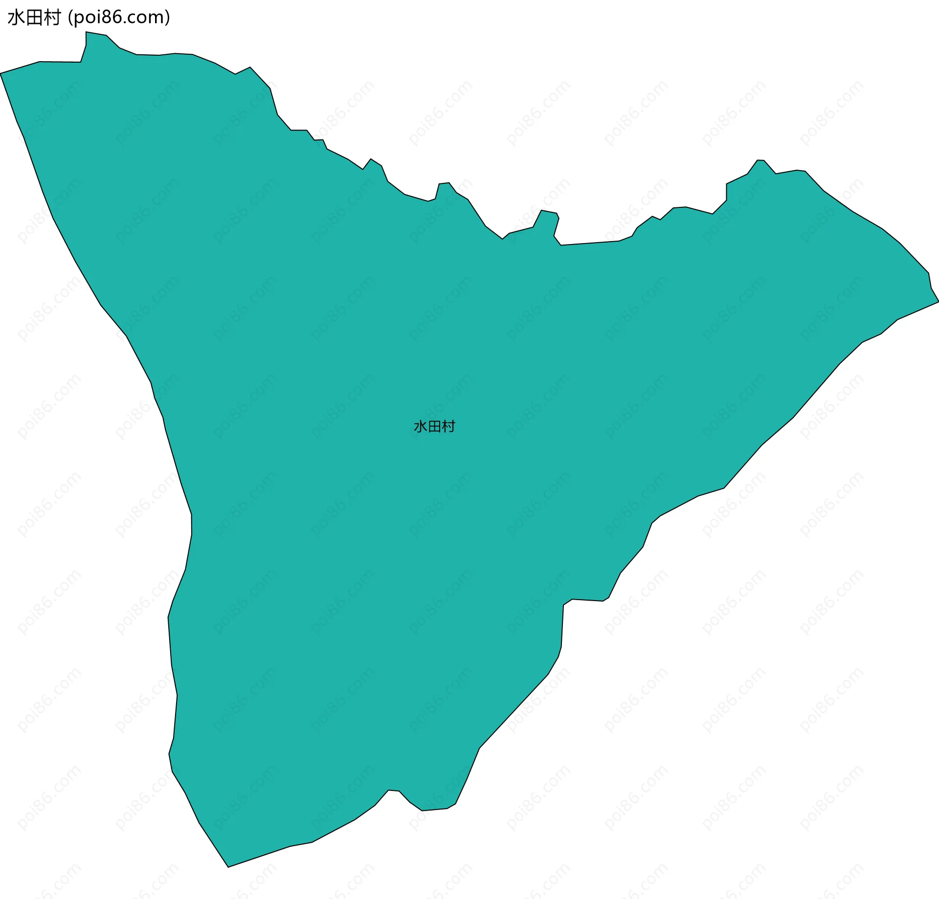 水田村边界地图