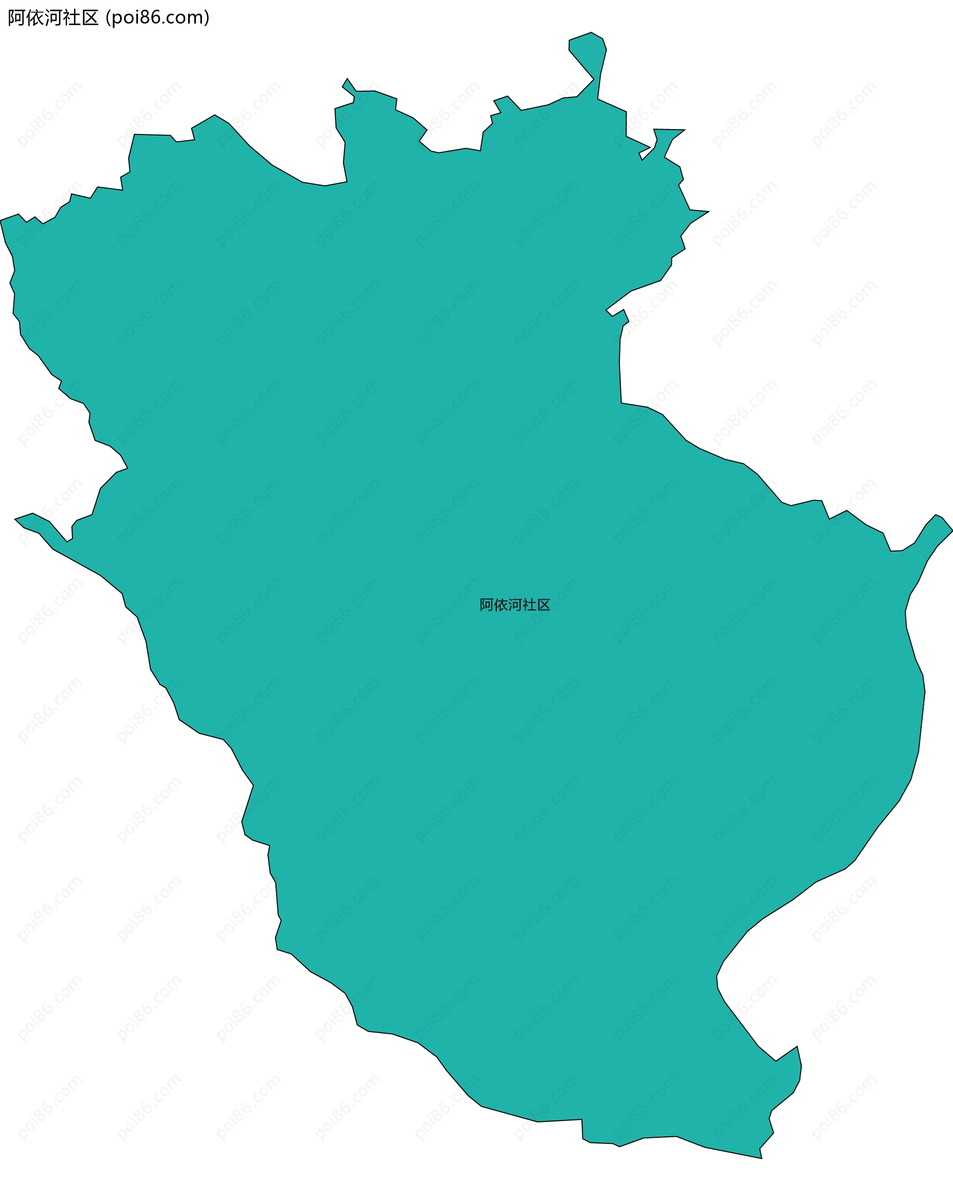 阿依河社区边界地图
