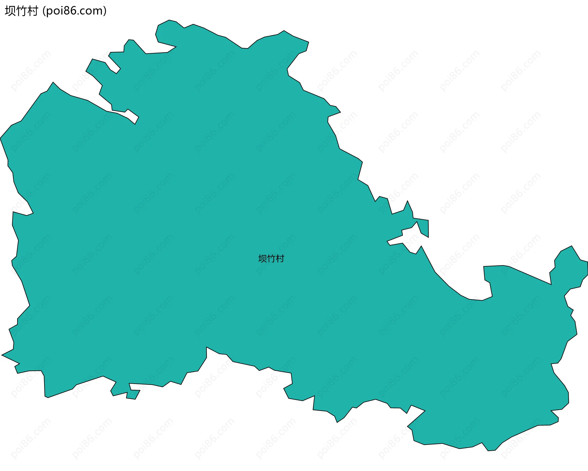 坝竹村边界地图