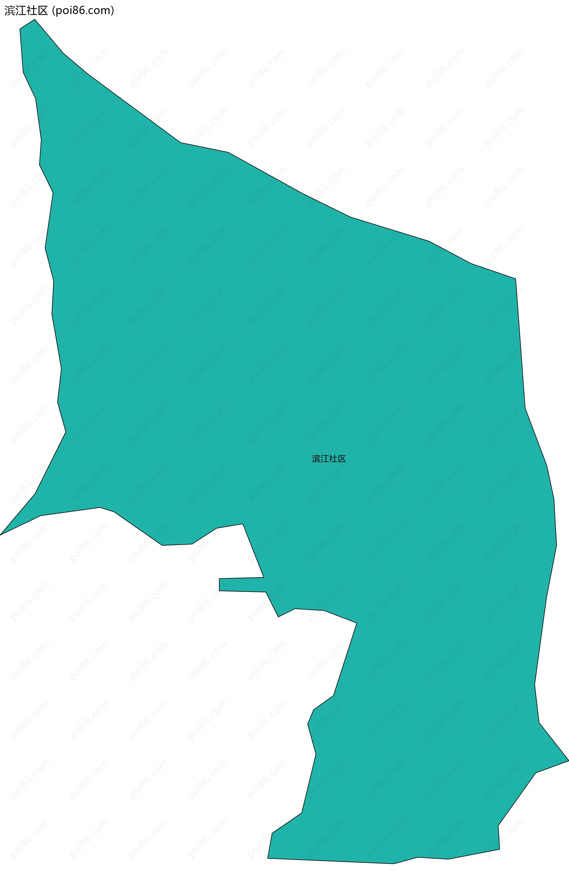 滨江社区边界地图