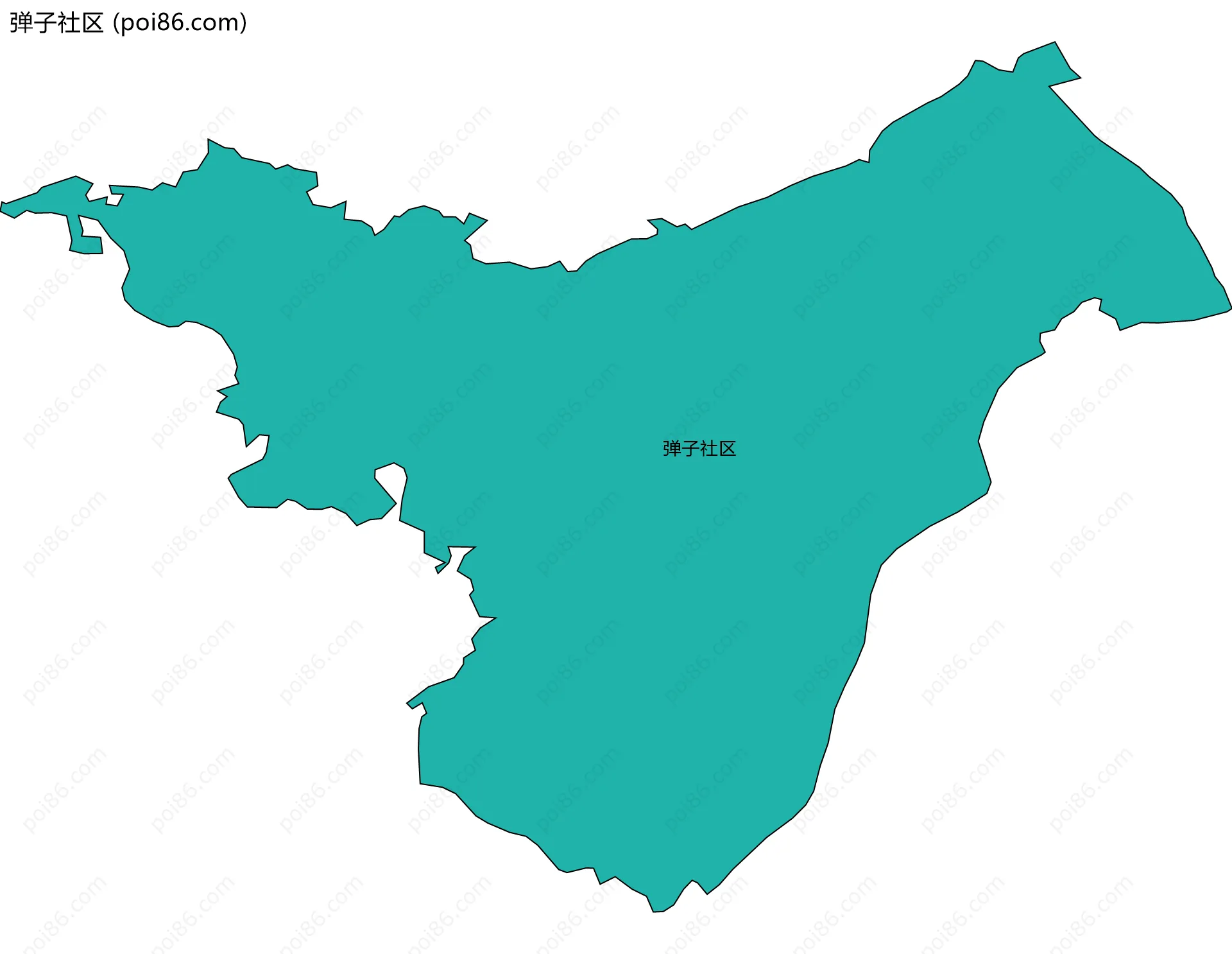 弹子社区边界地图