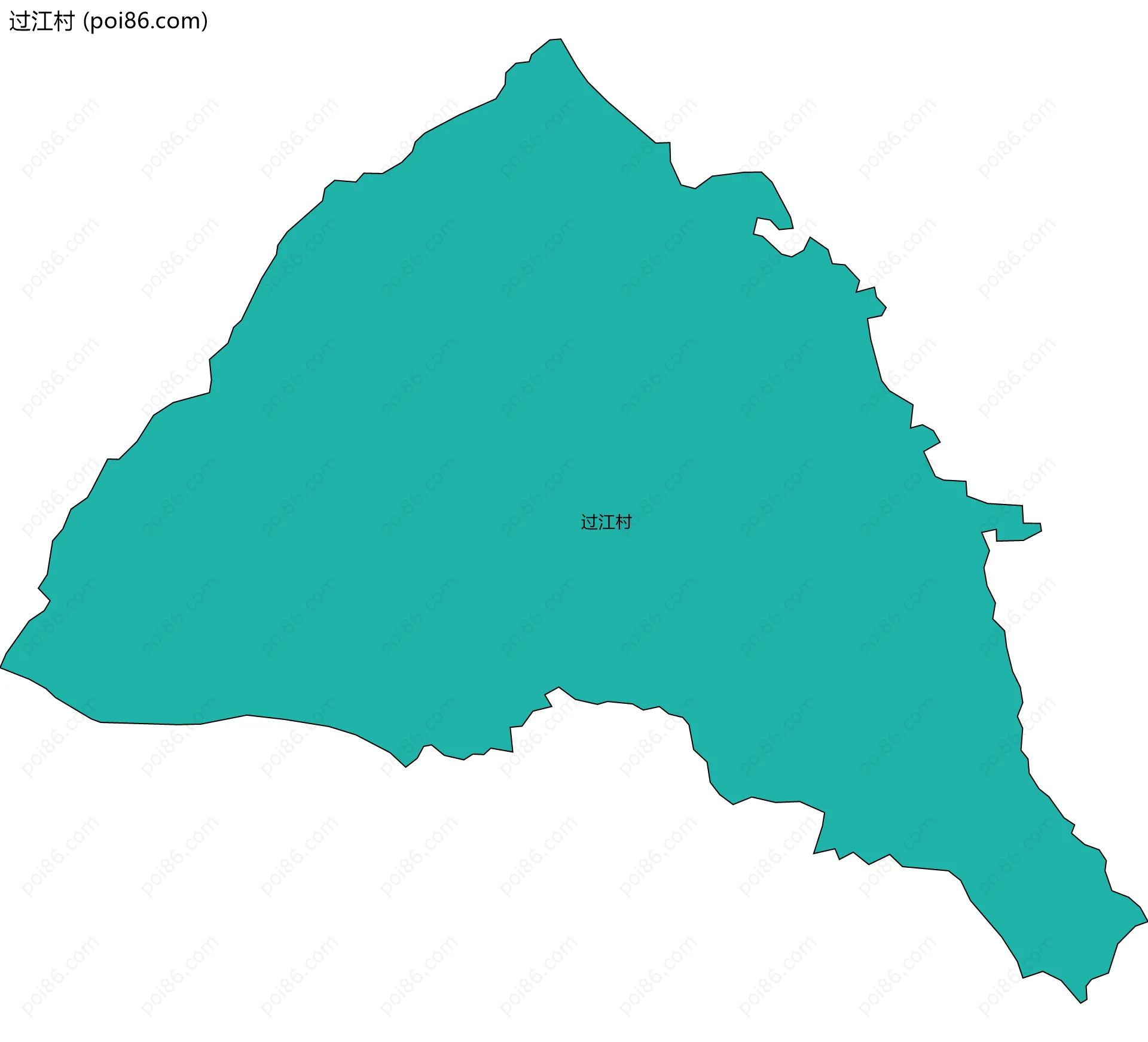 过江村边界地图