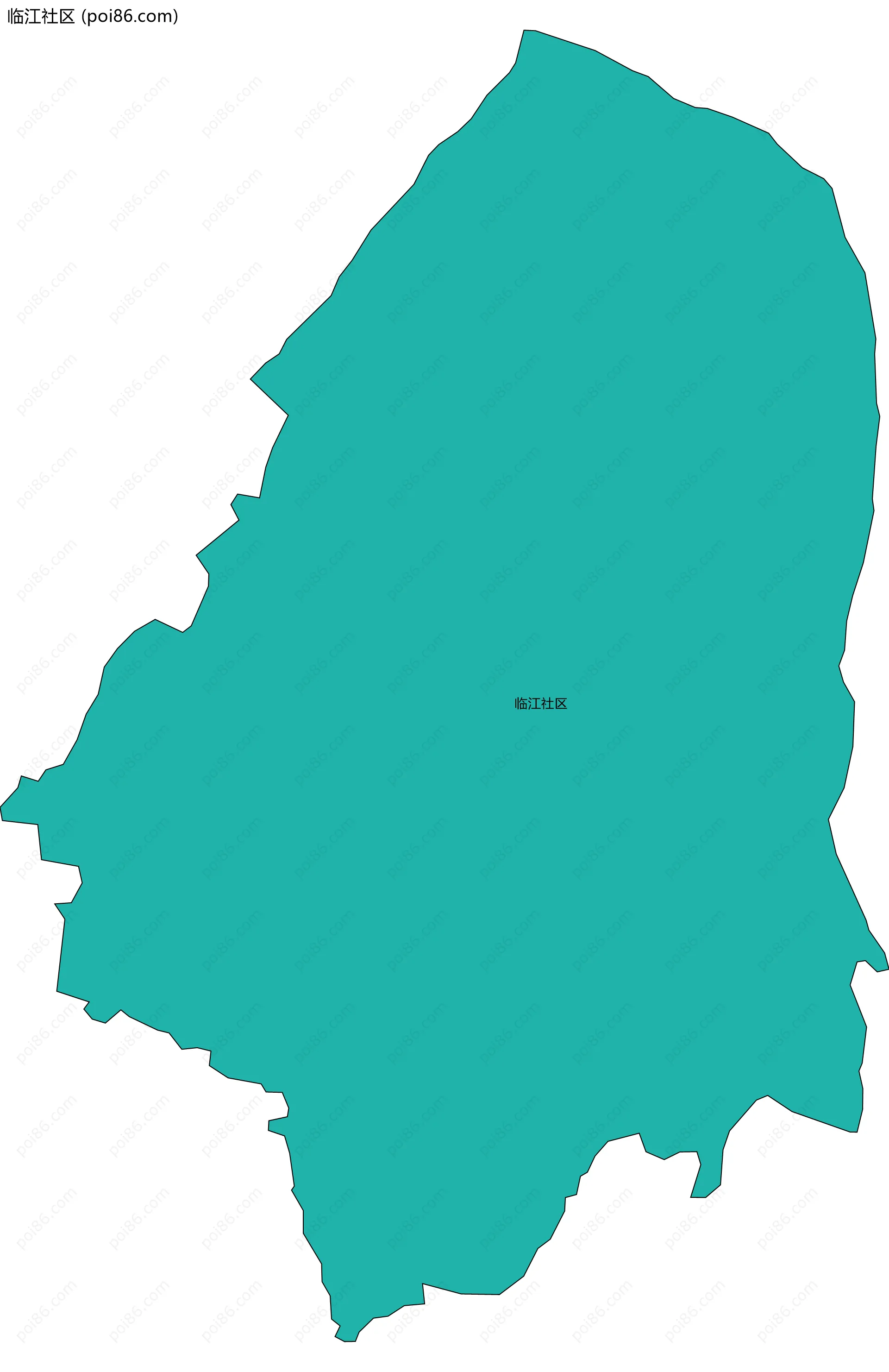 临江社区边界地图
