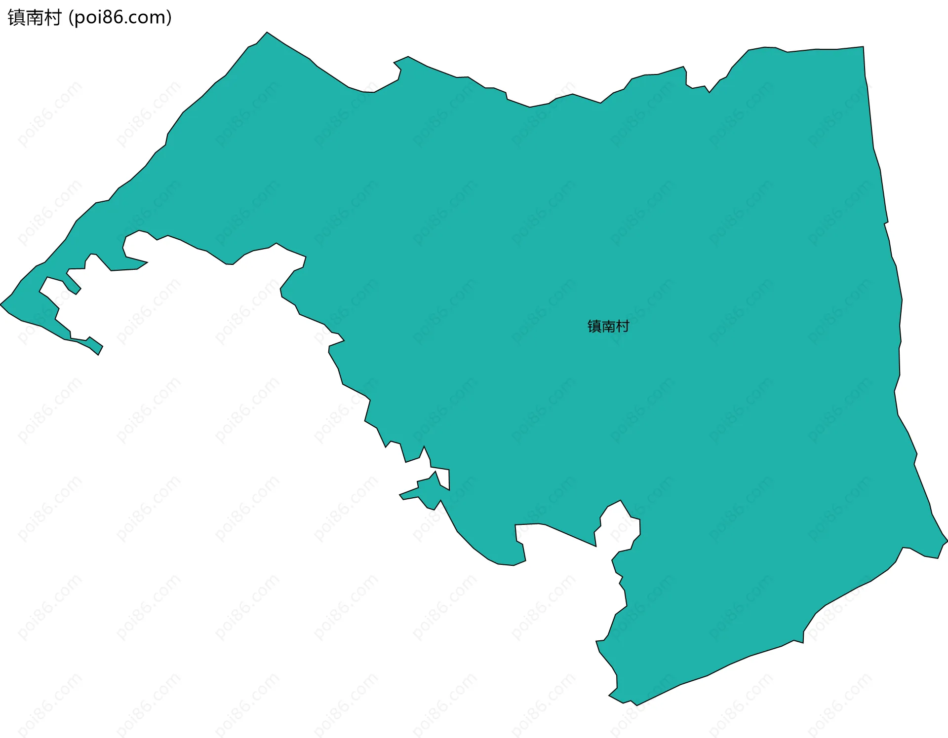 镇南村边界地图