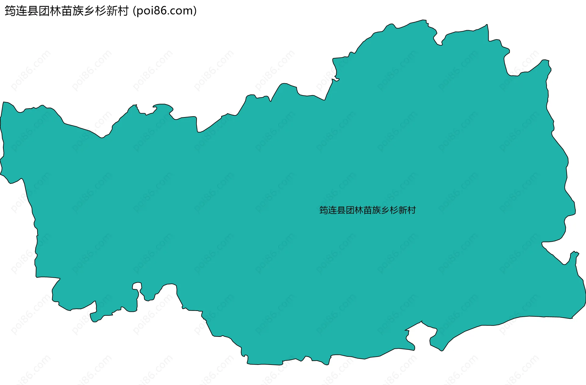 筠连县团林苗族乡杉新村边界地图