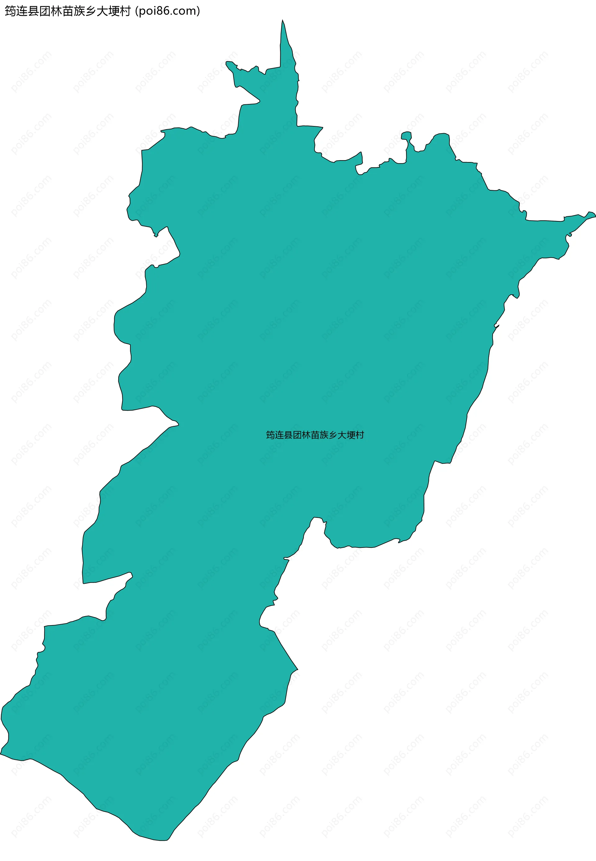 筠连县团林苗族乡大埂村边界地图