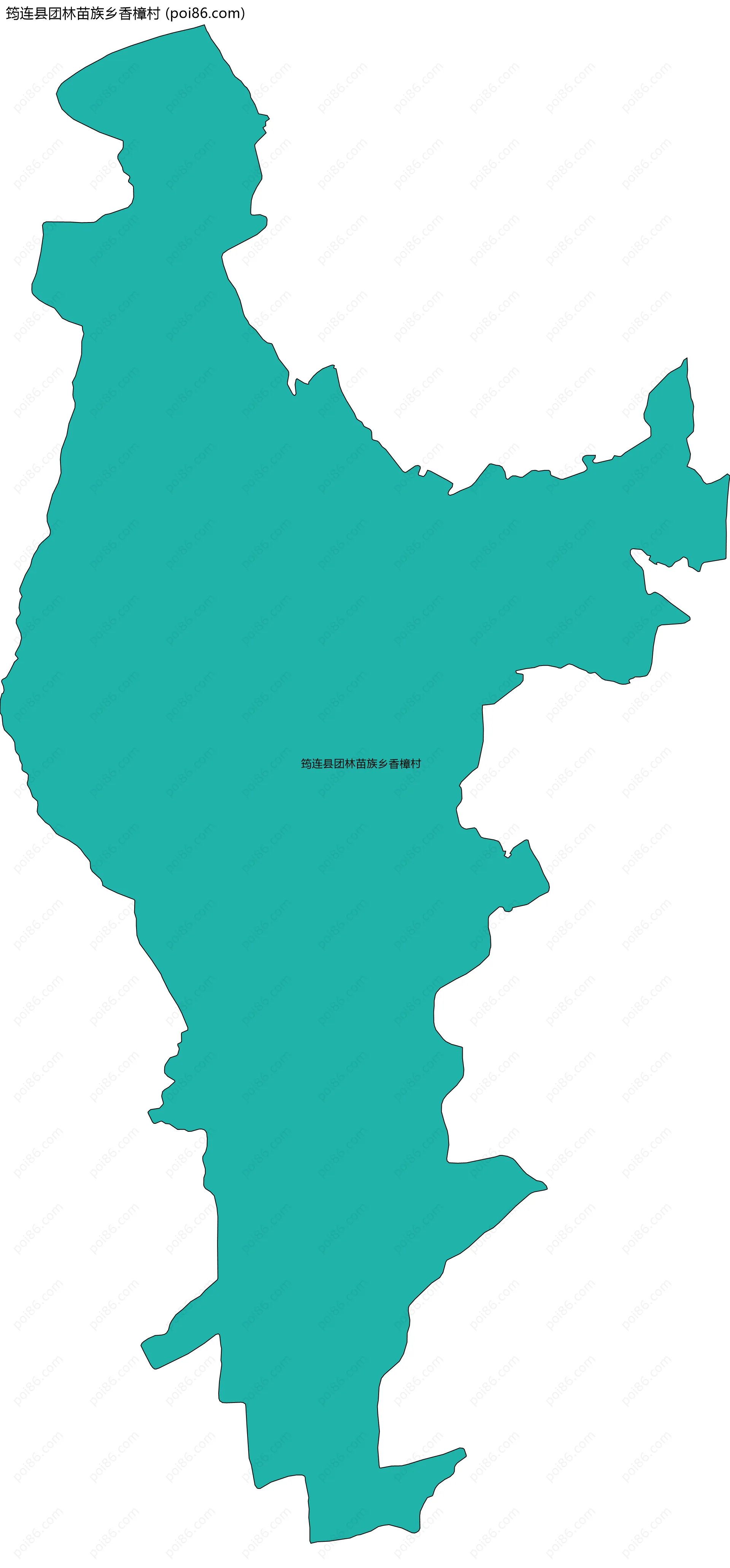 筠连县团林苗族乡香樟村边界地图