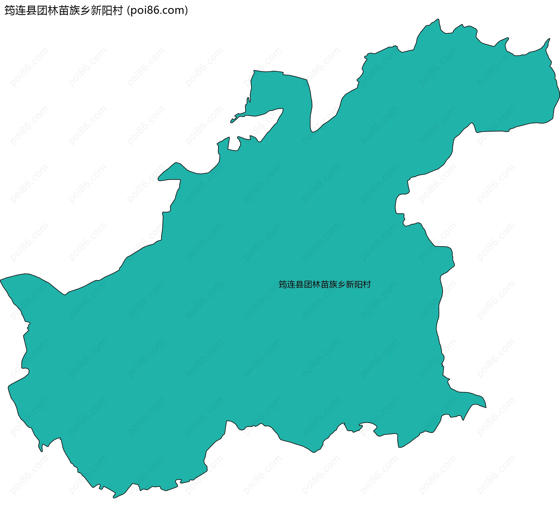 筠连县团林苗族乡新阳村边界地图
