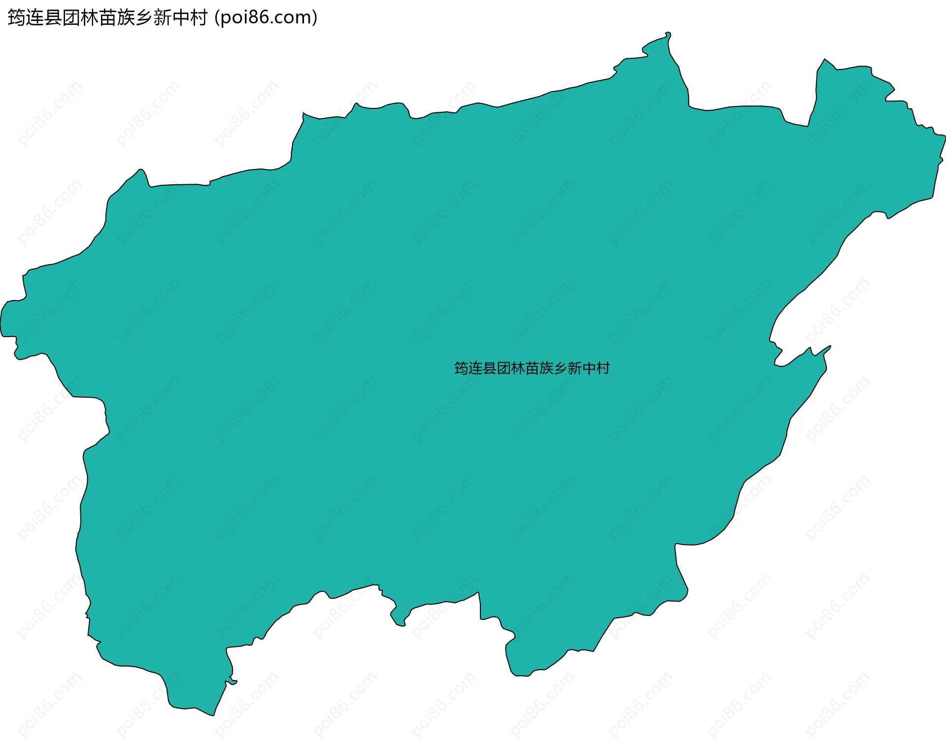 筠连县团林苗族乡新中村边界地图