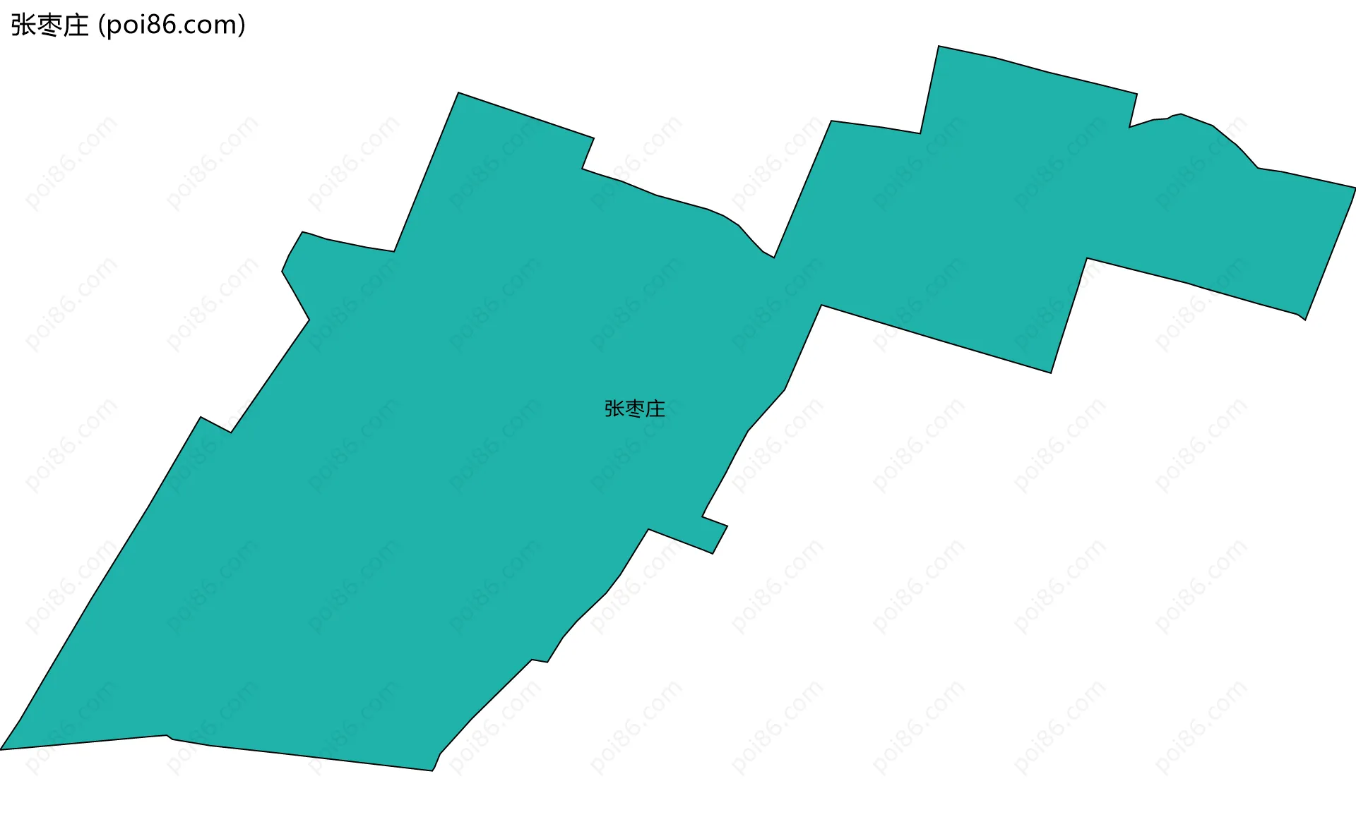 张枣庄边界地图