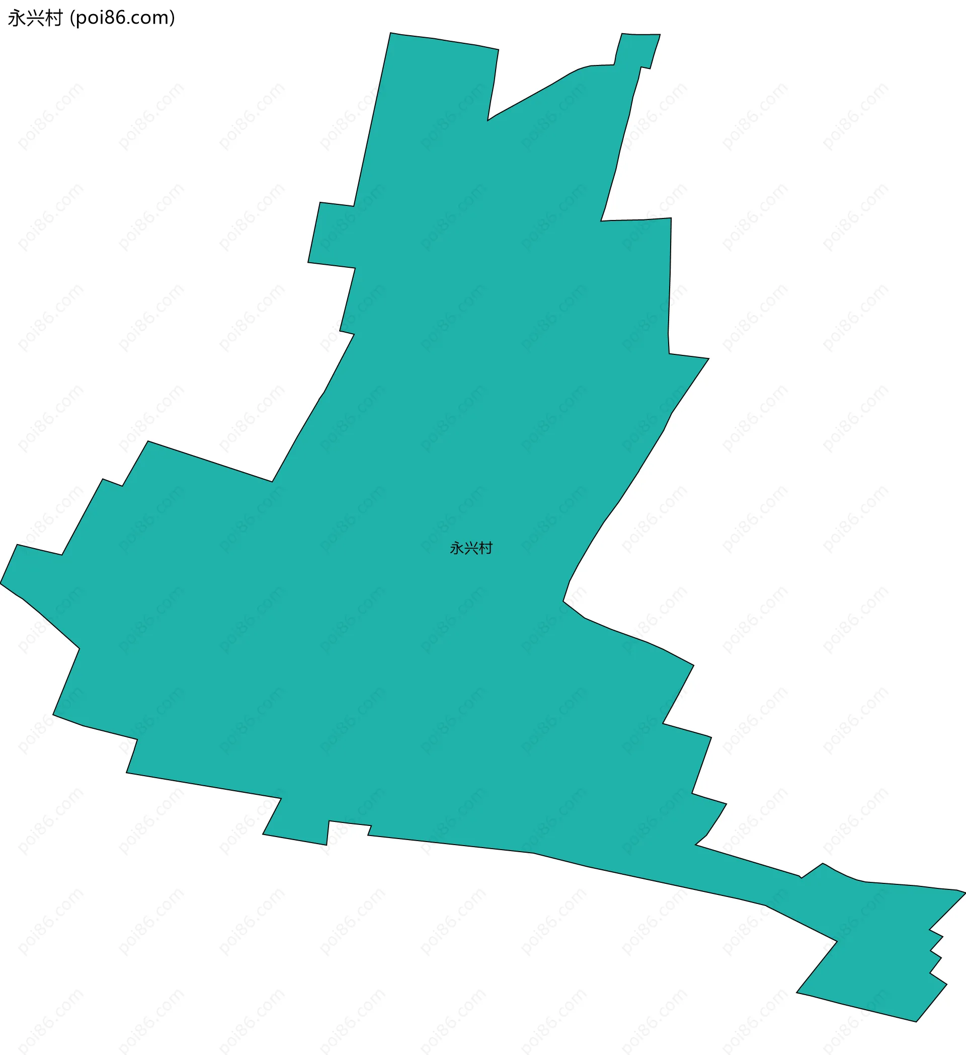 永兴村边界地图