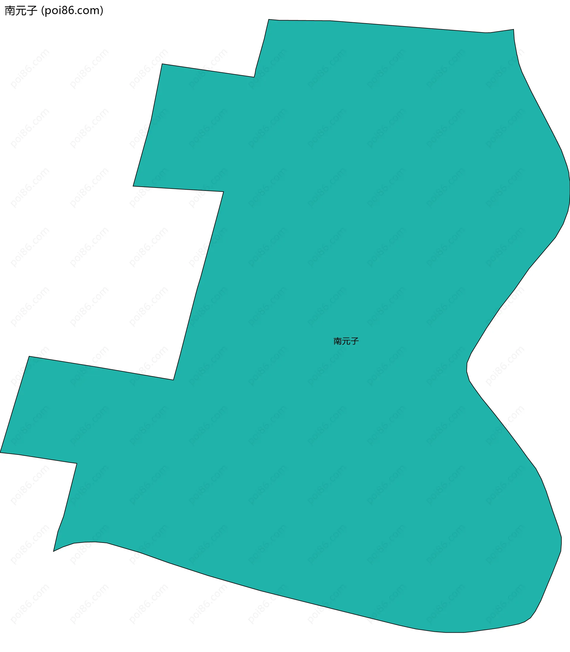 南元子边界地图