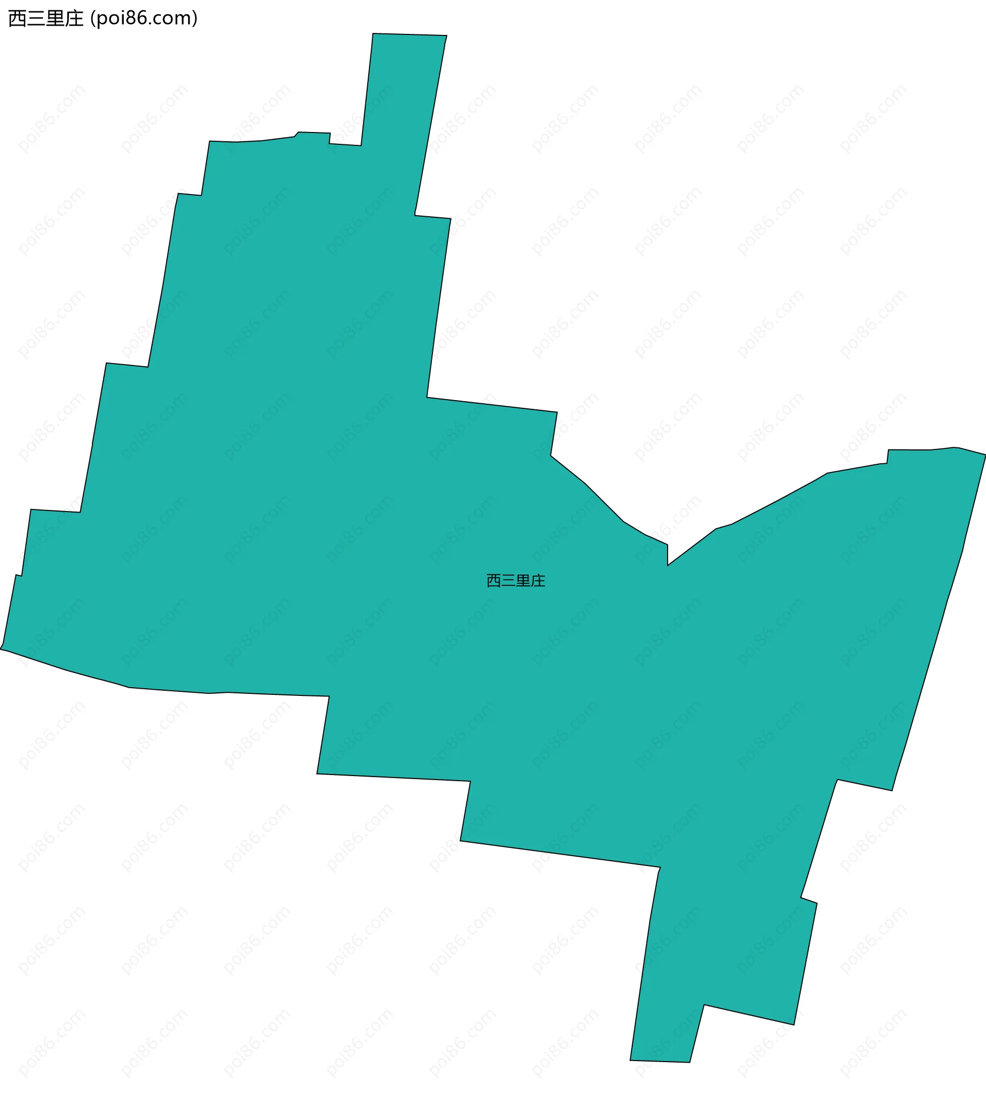 西三里庄边界地图