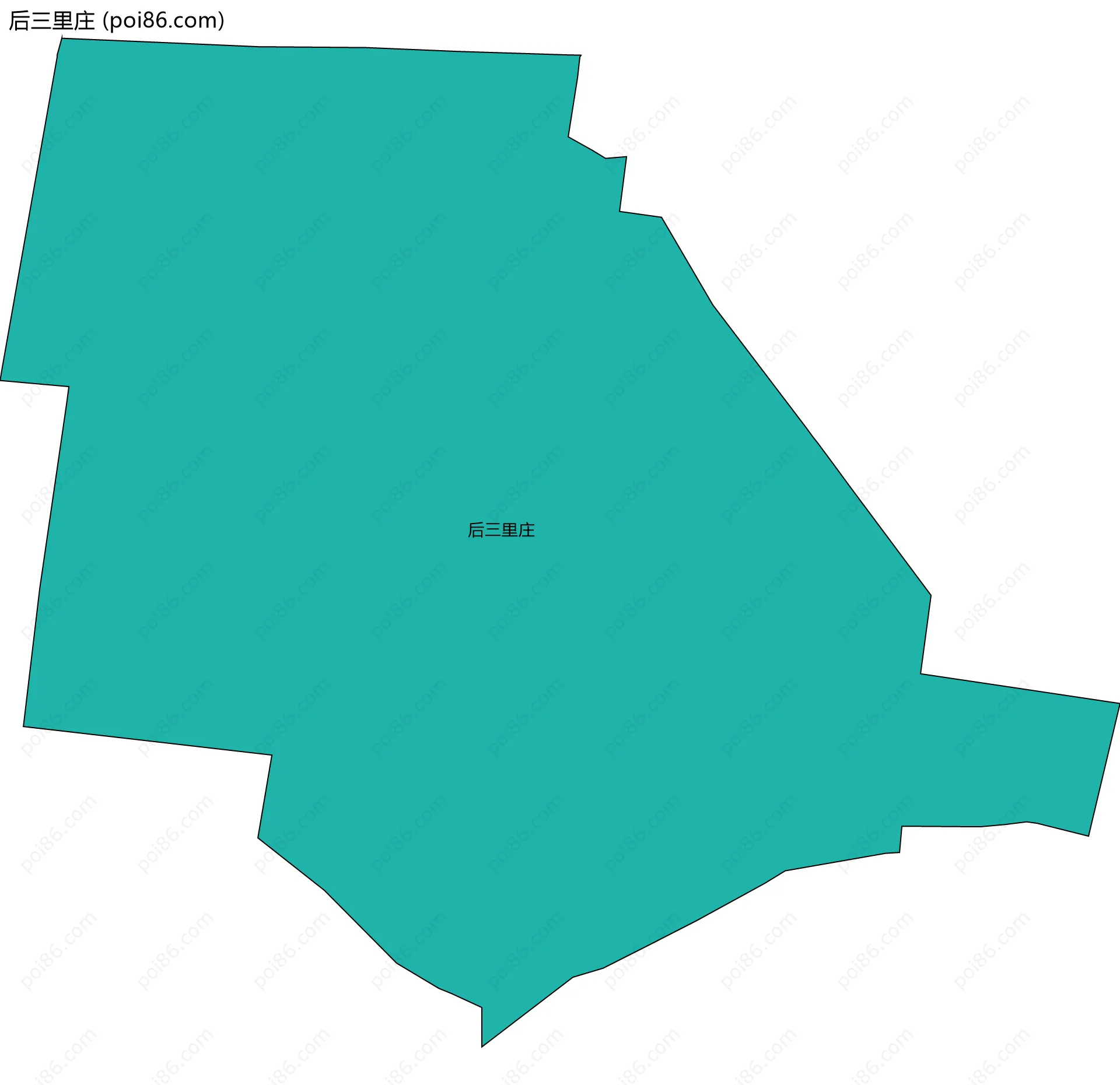 后三里庄边界地图