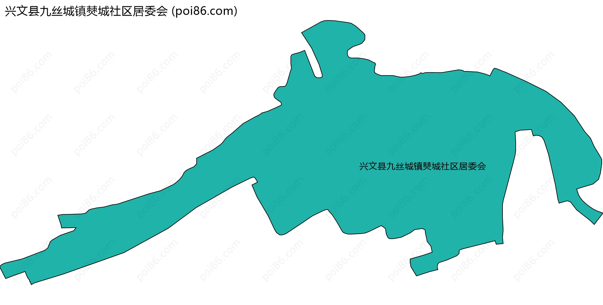 兴文县九丝城镇僰城社区居委会边界地图
