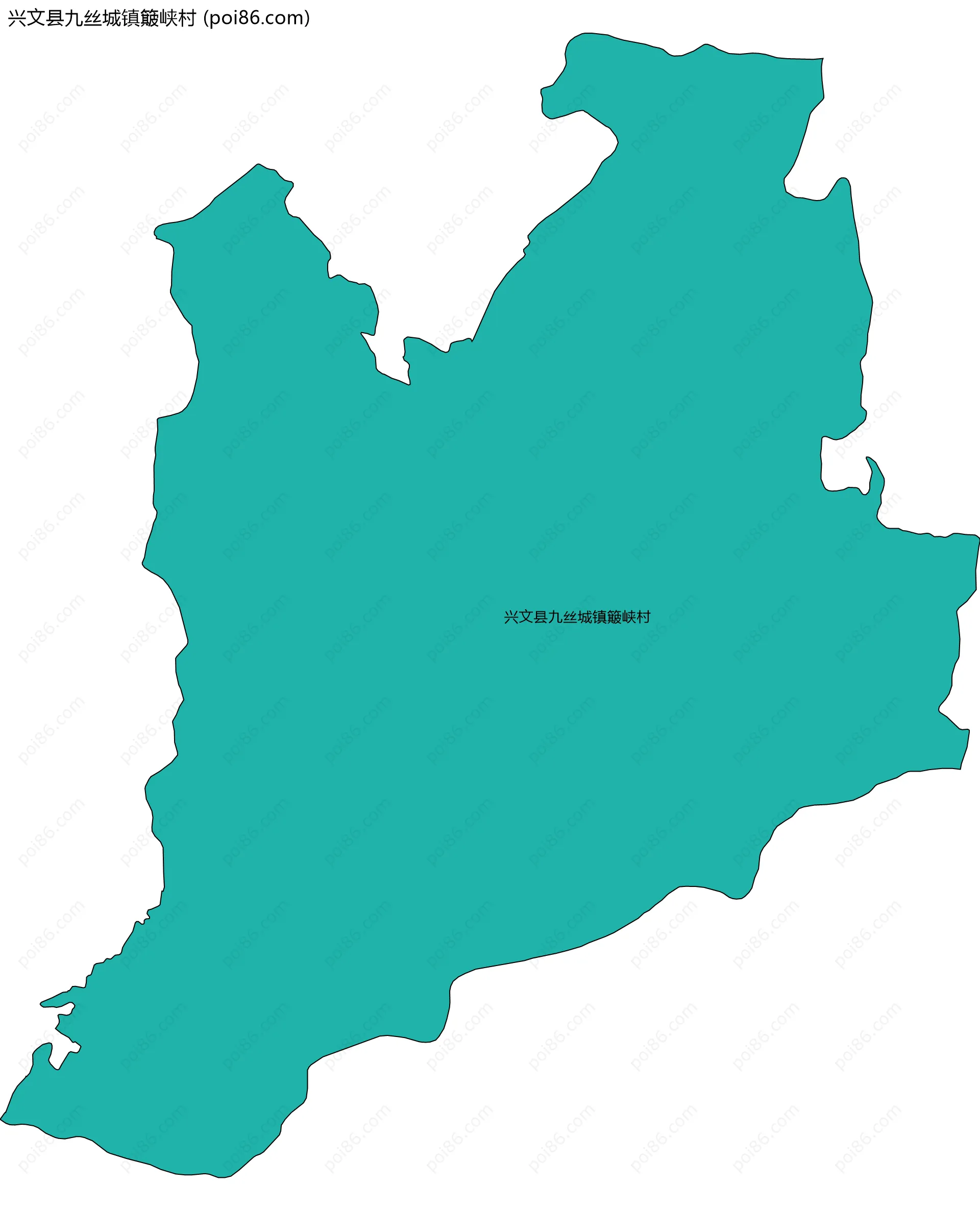 兴文县九丝城镇簸峡村边界地图