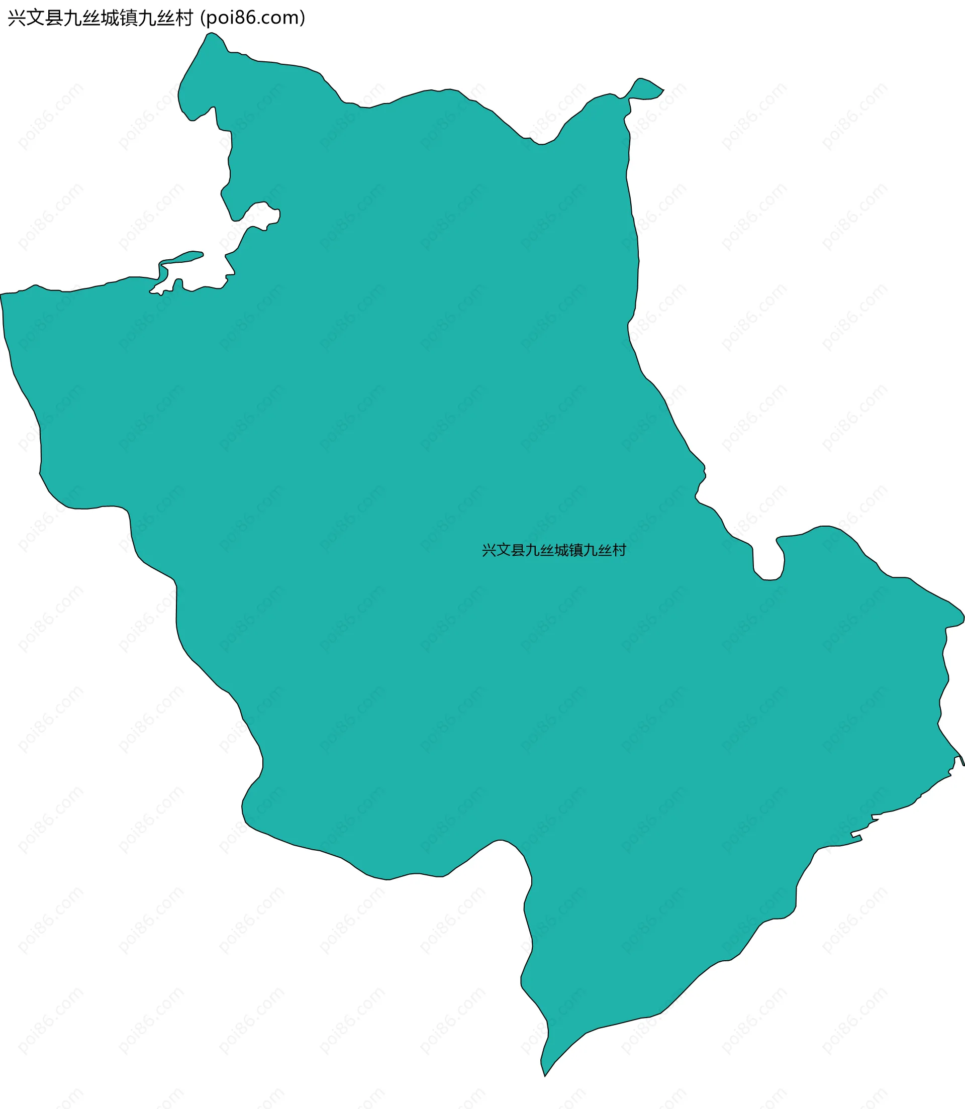 兴文县九丝城镇九丝村边界地图