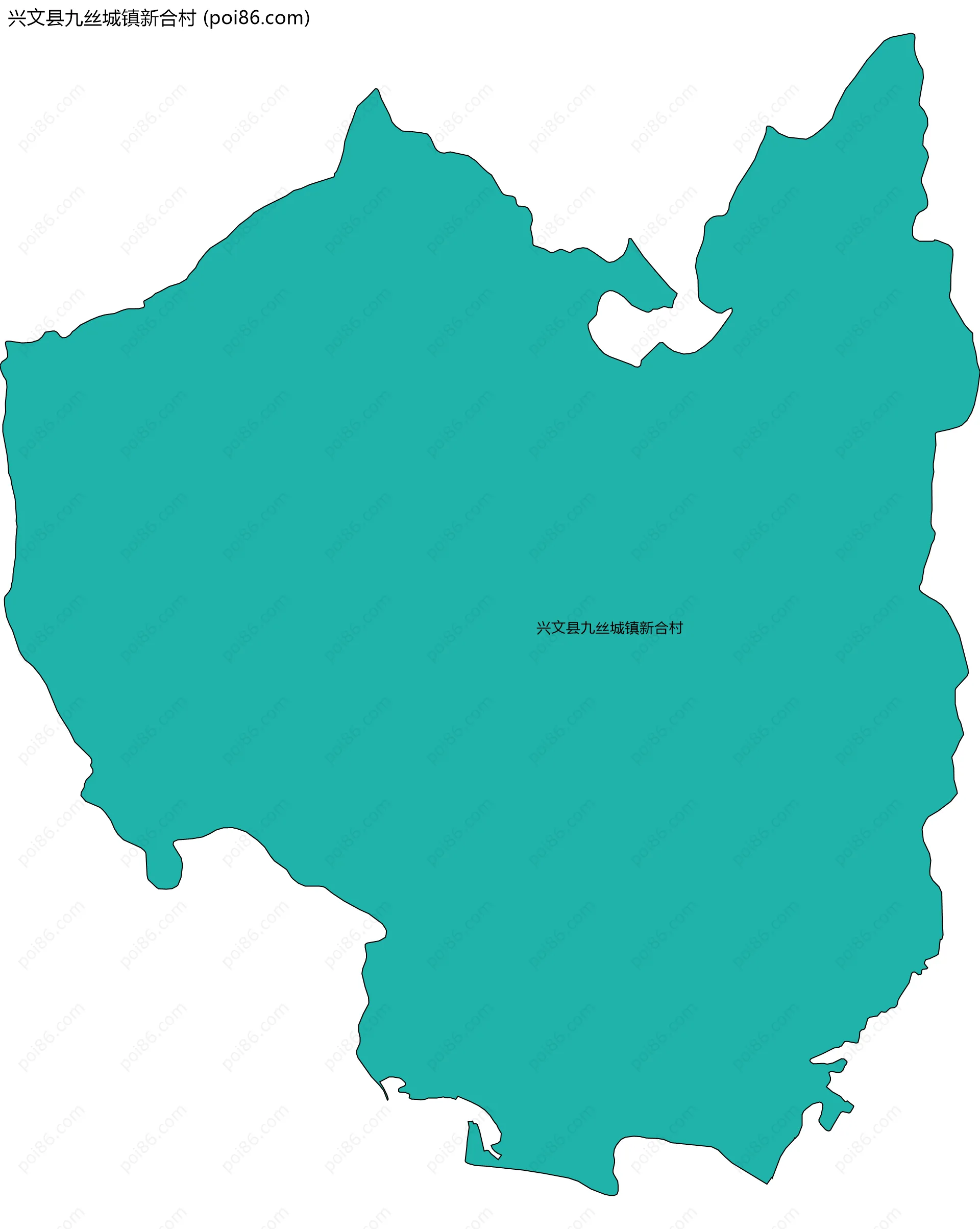兴文县九丝城镇新合村边界地图