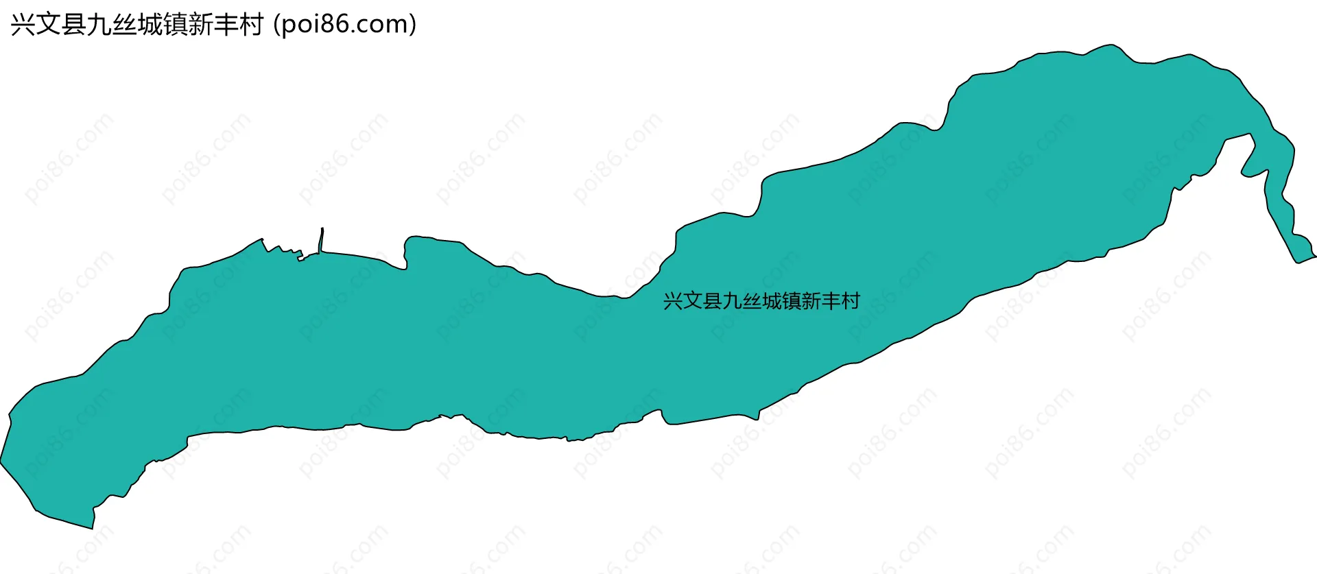 兴文县九丝城镇新丰村边界地图