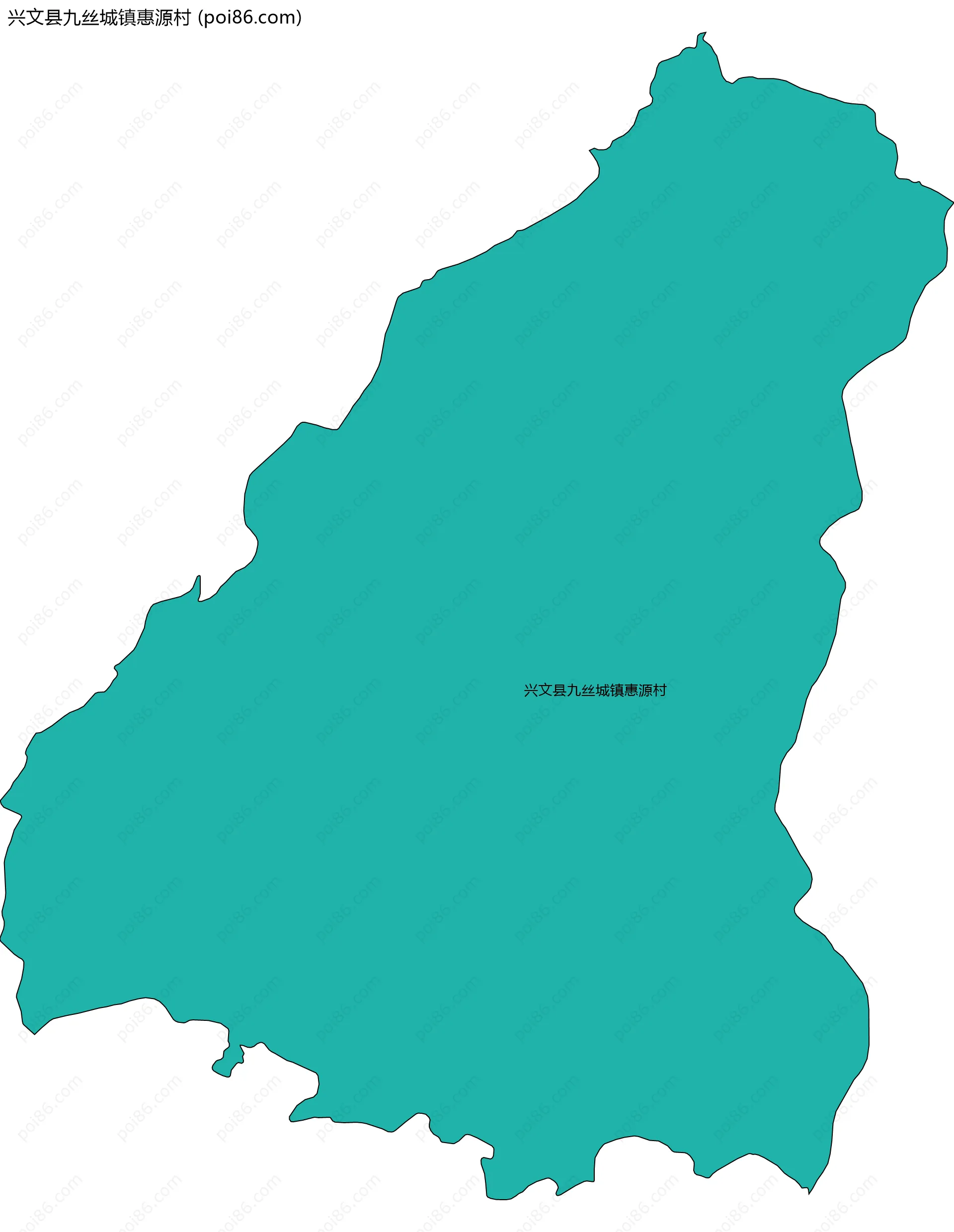 兴文县九丝城镇惠源村边界地图