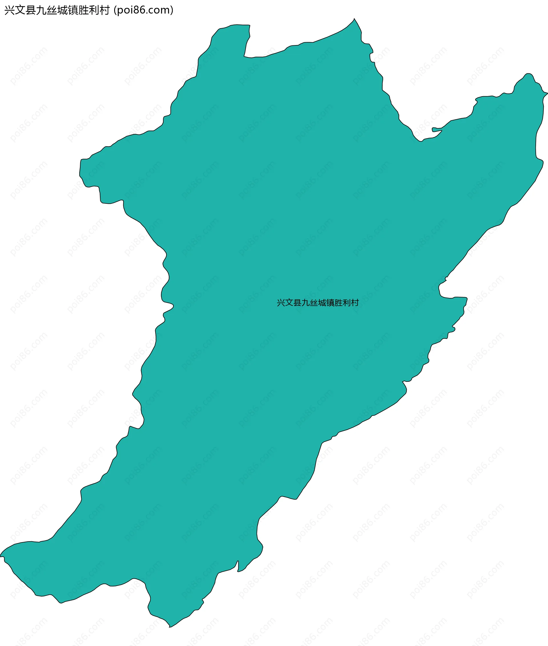 兴文县九丝城镇胜利村边界地图