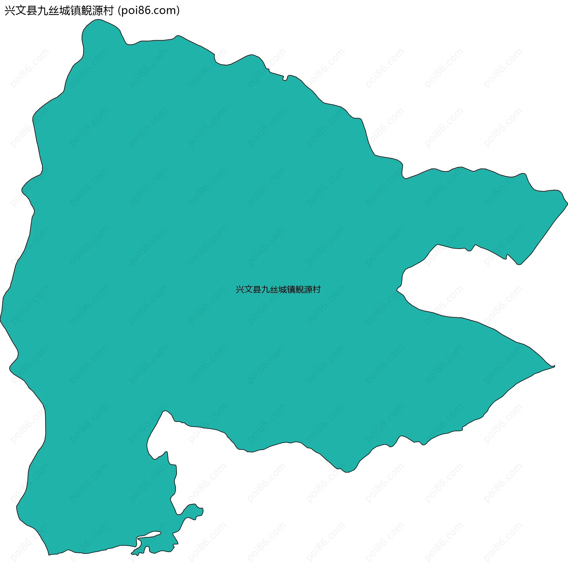 兴文县九丝城镇鲵源村边界地图