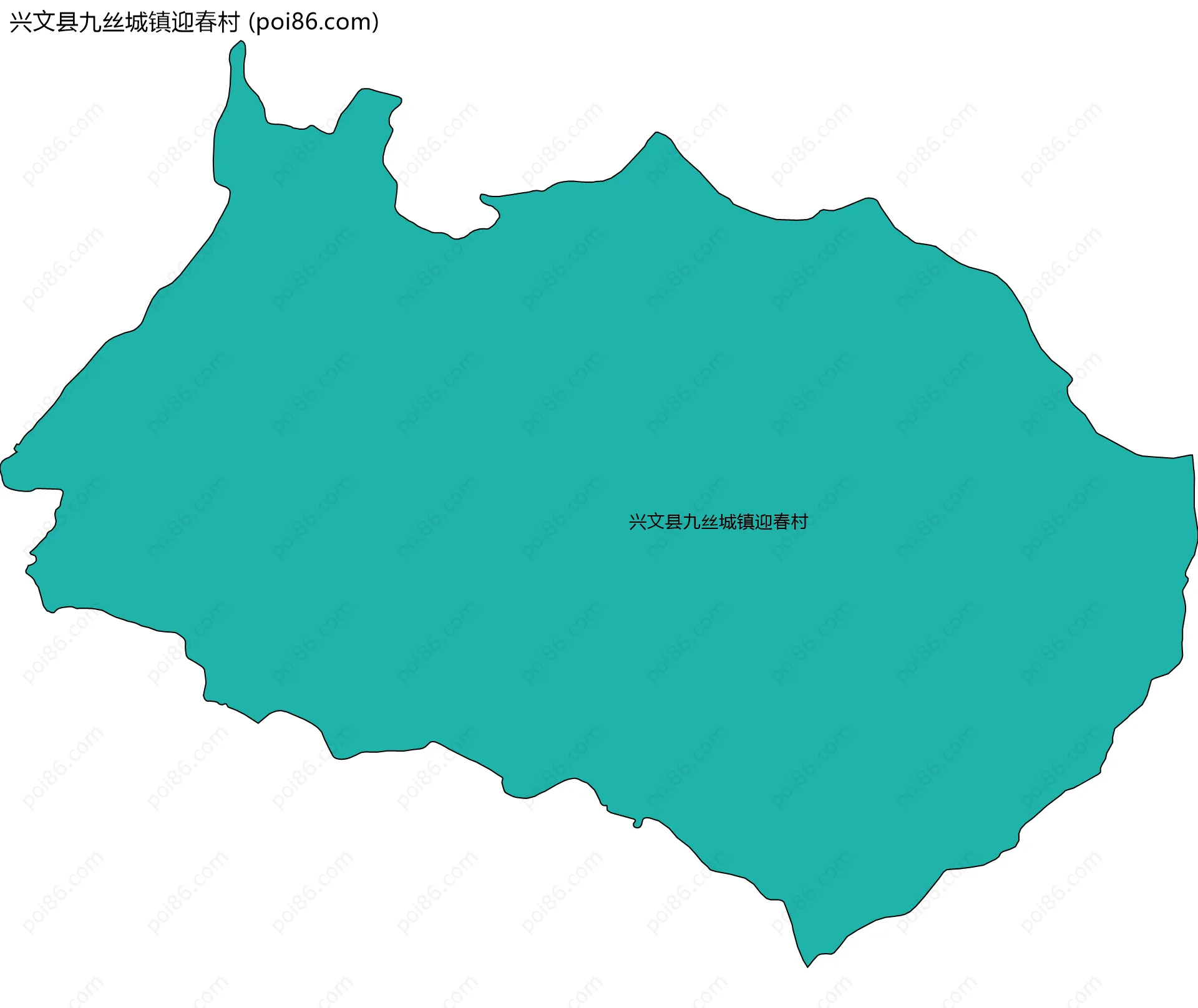 兴文县九丝城镇迎春村边界地图