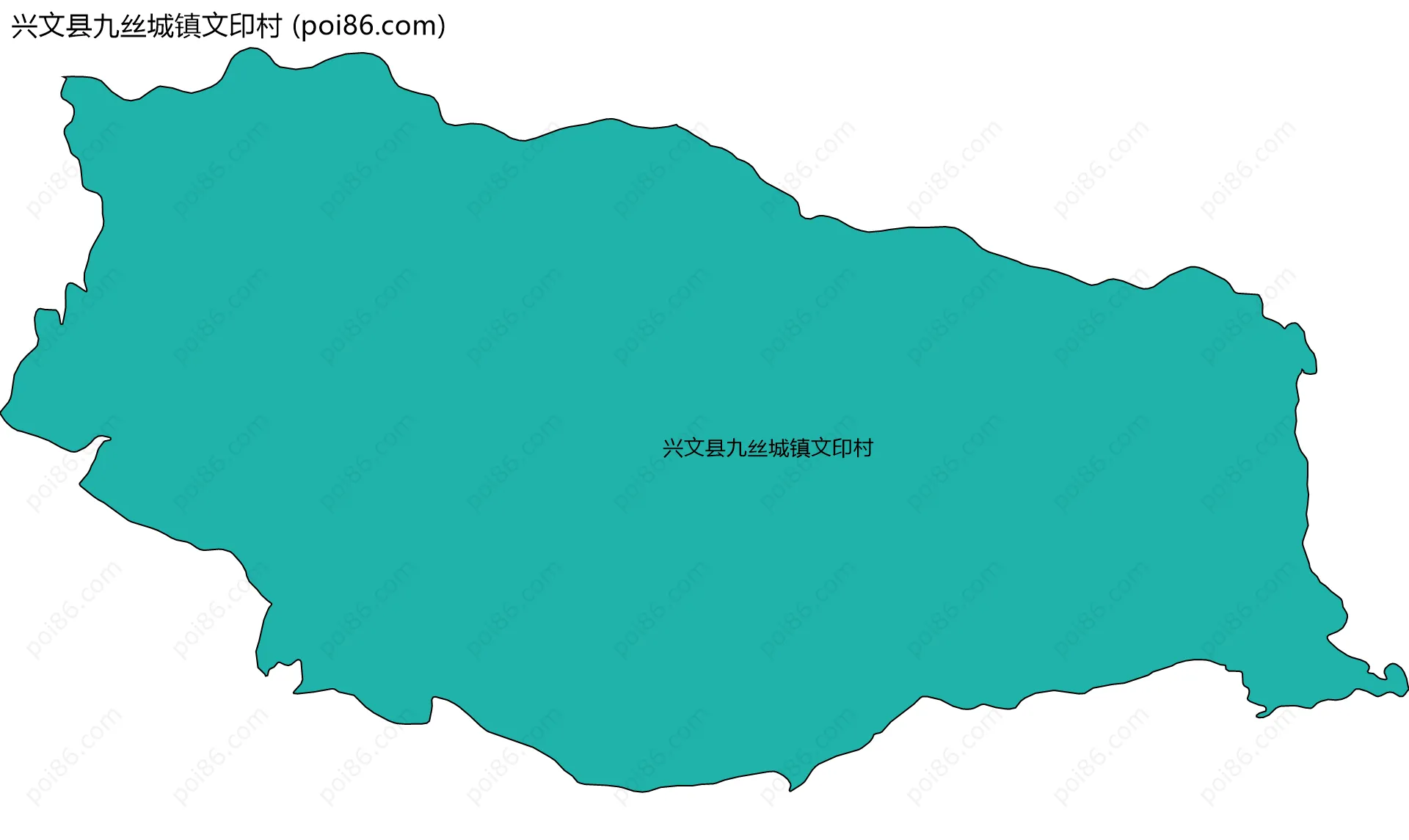 兴文县九丝城镇文印村边界地图