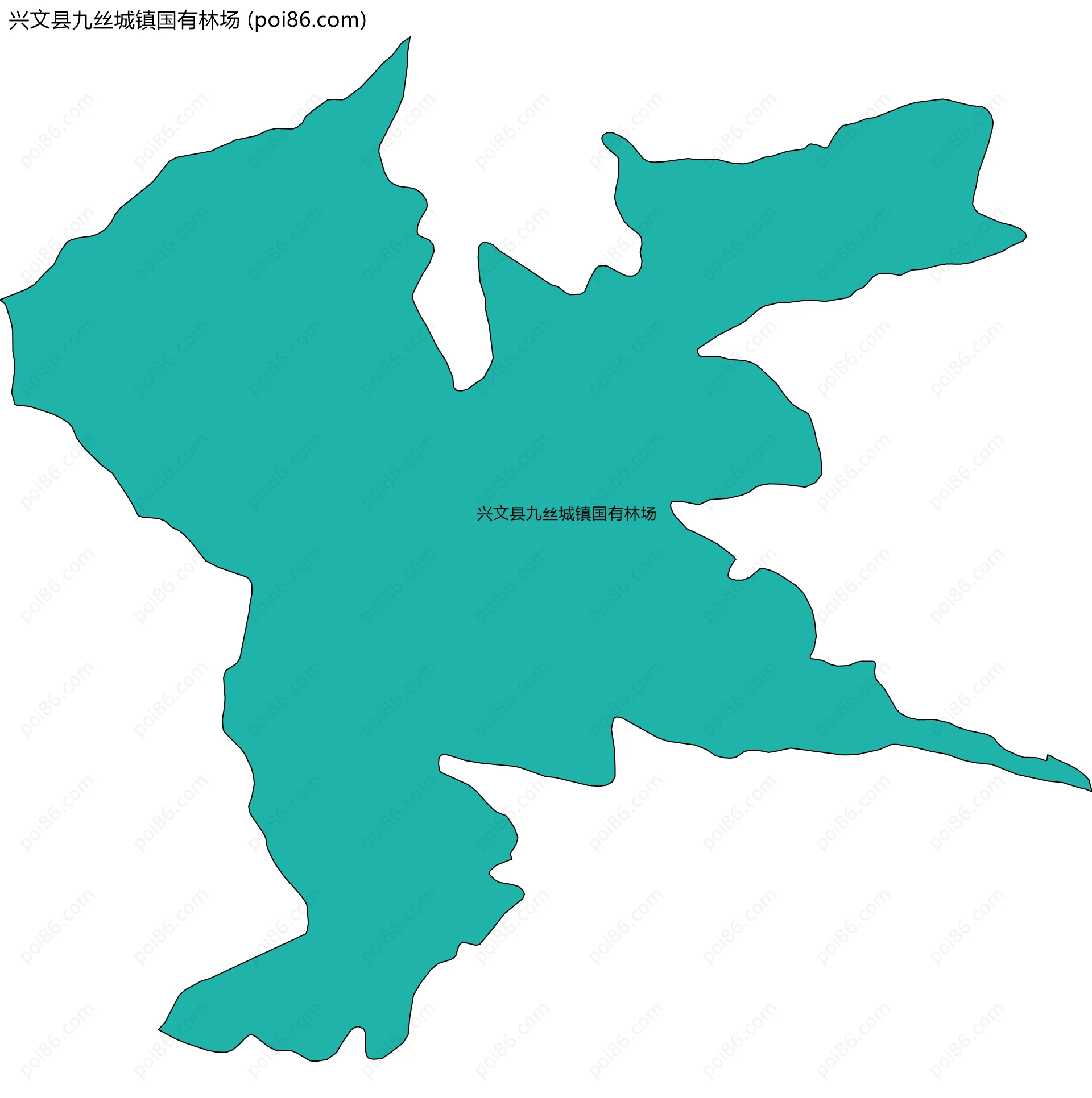 兴文县九丝城镇国有林场边界地图