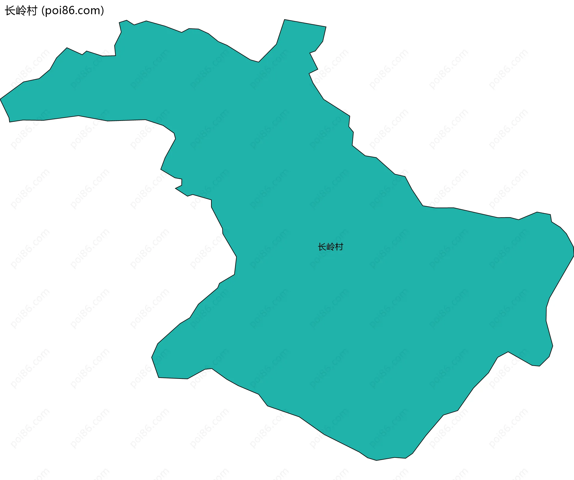 长岭村边界地图