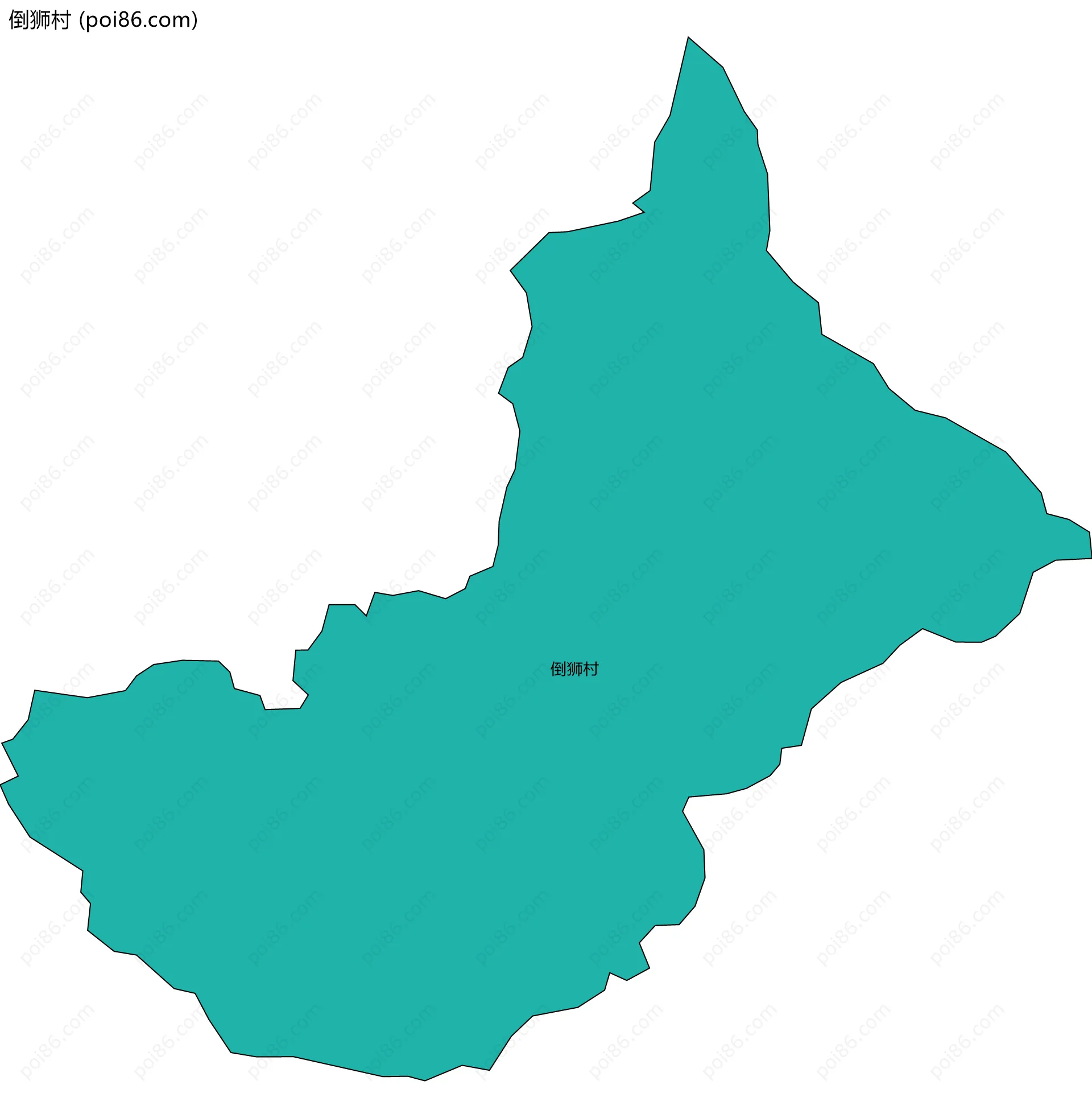 倒狮村边界地图